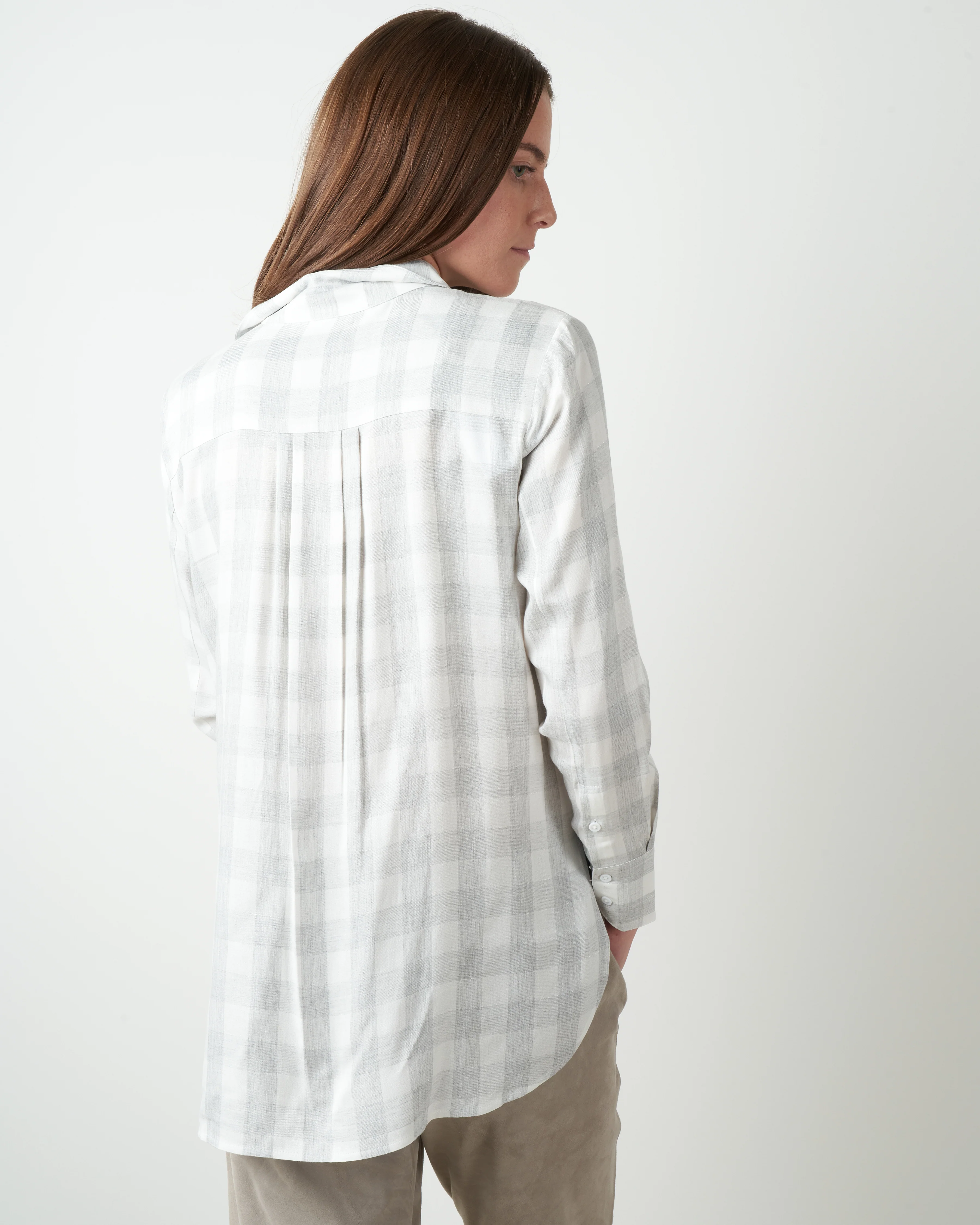 check tunic - white/grey - Image 3