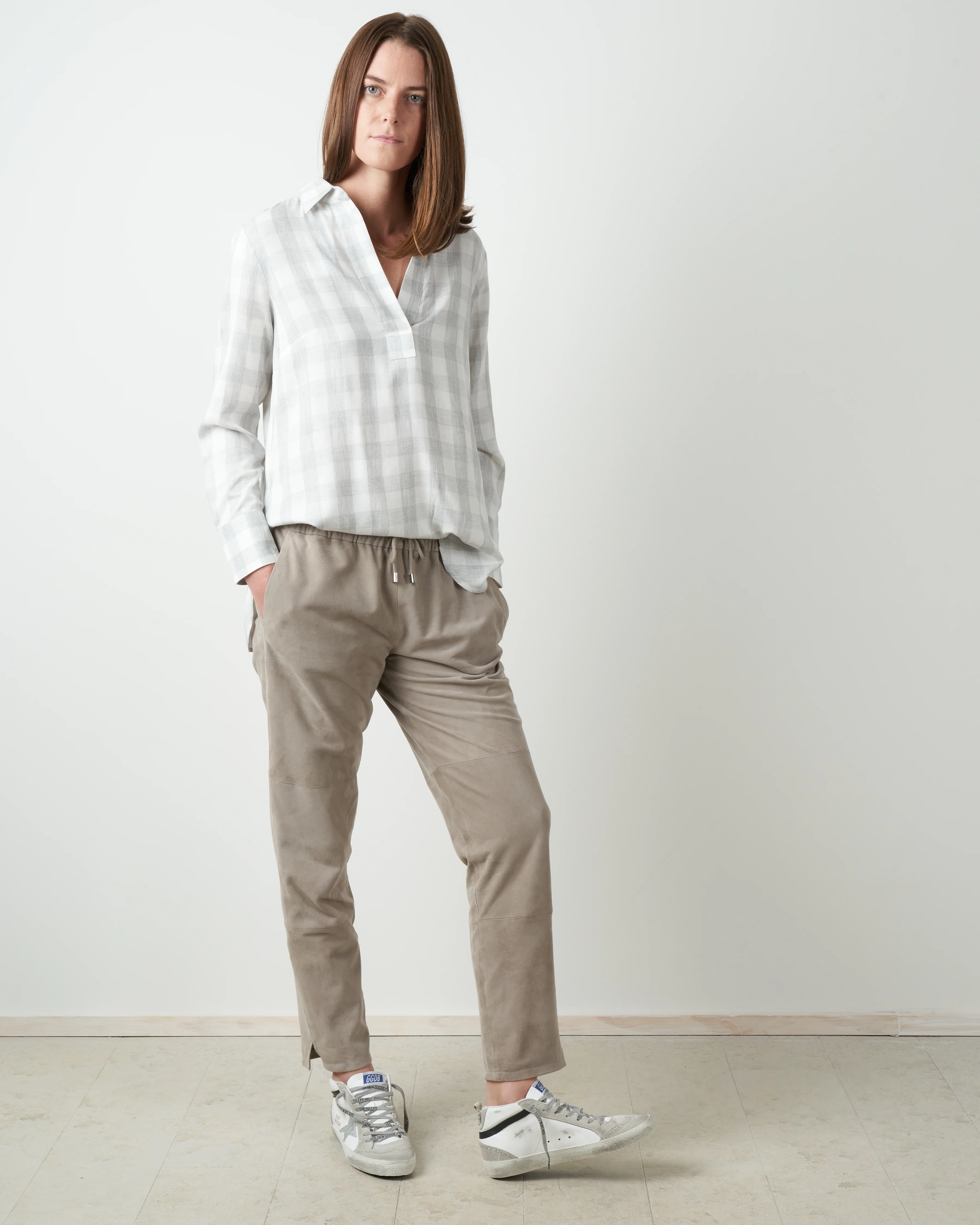 check tunic - white/grey - Image 4