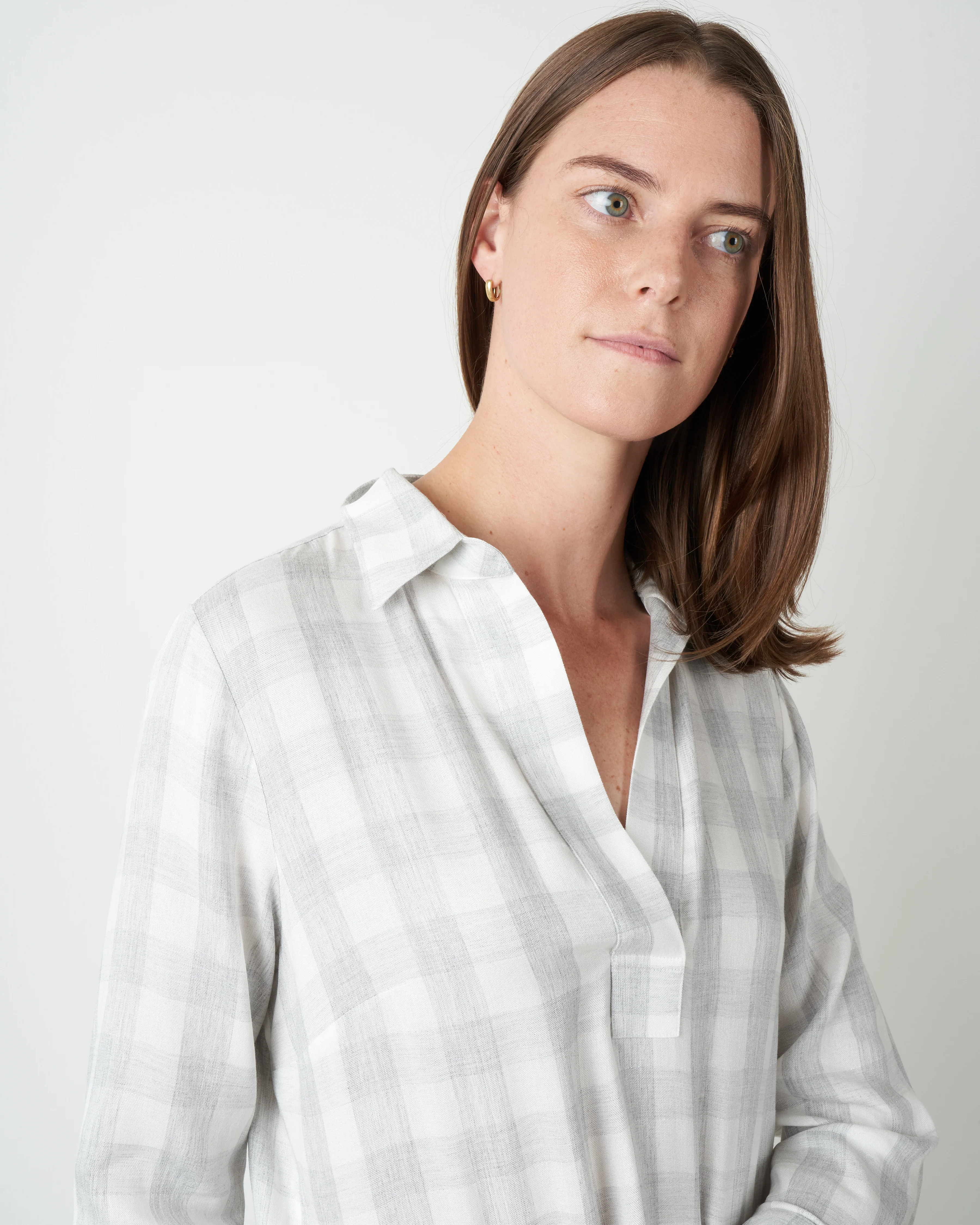 check tunic - white/grey - Image 5