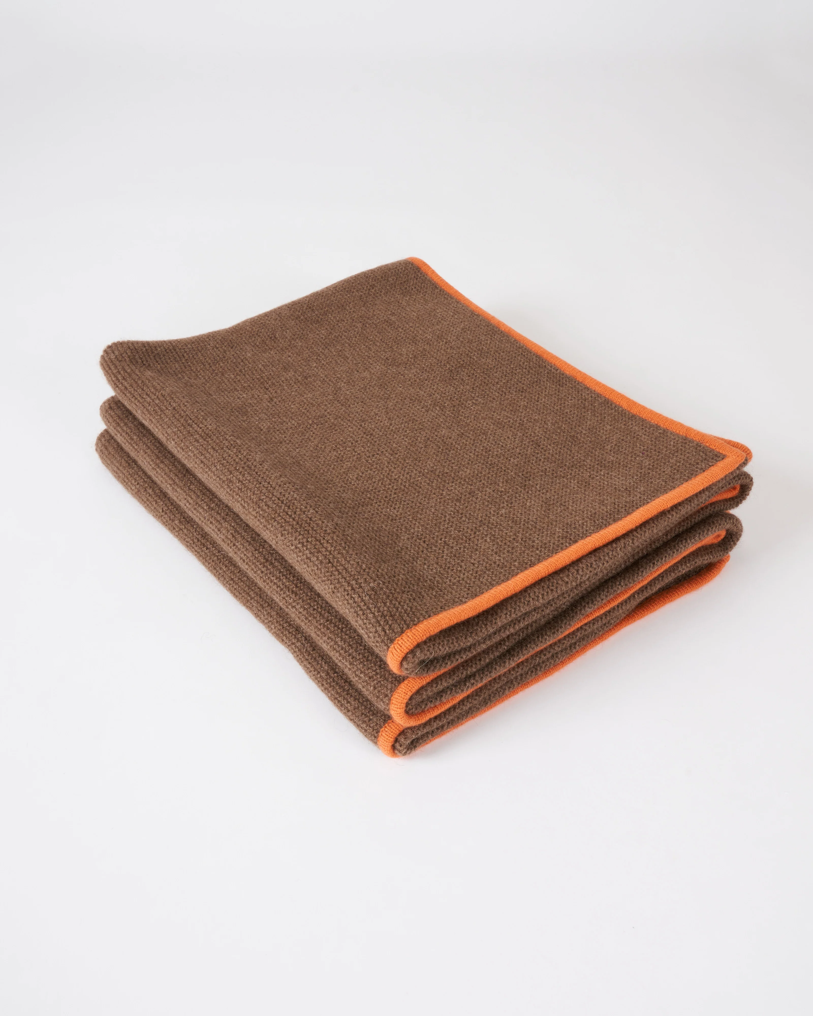 cappuccino purl knit yak down throw - Image 2
