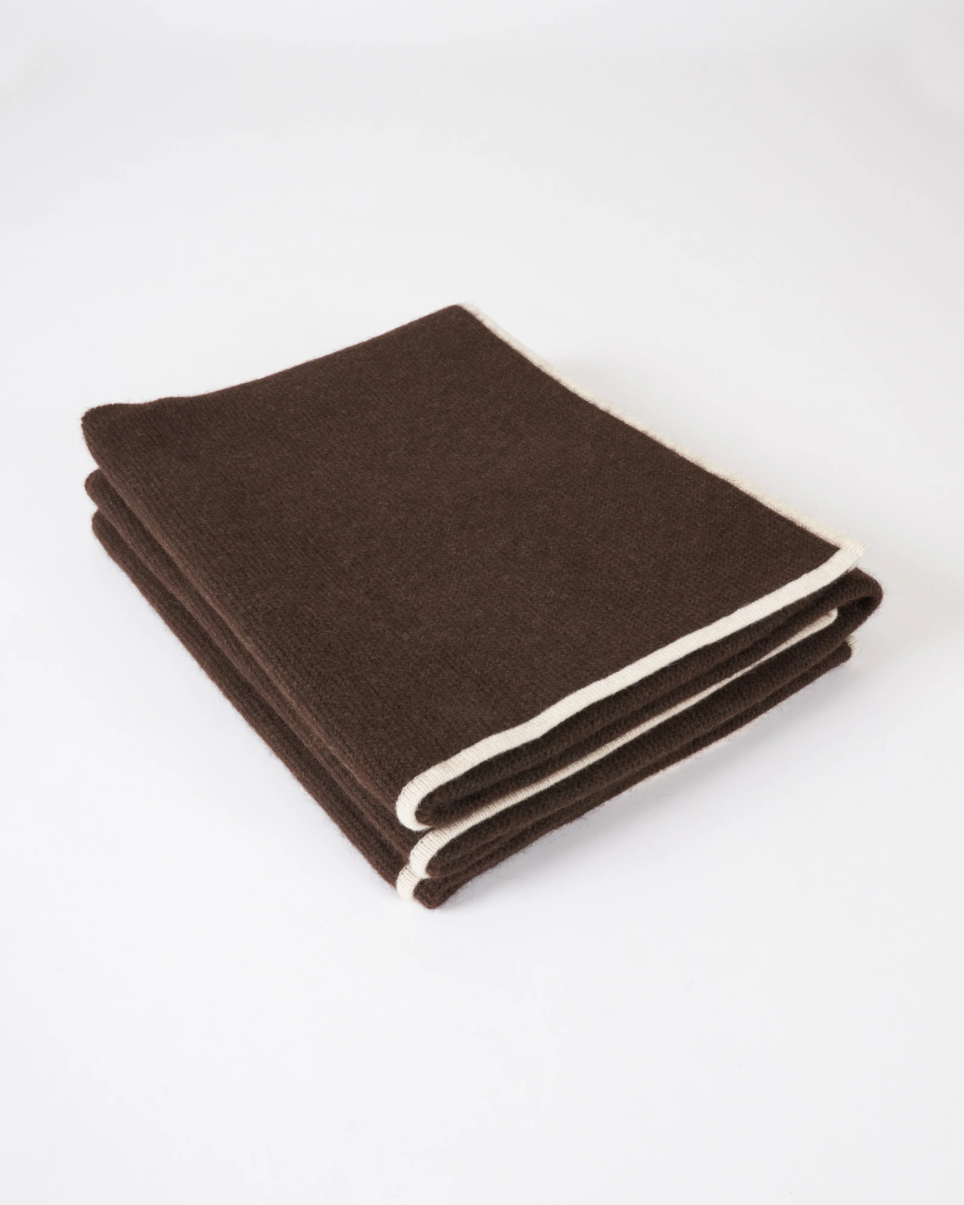 chocolate purl knit yak down throw - Image 2