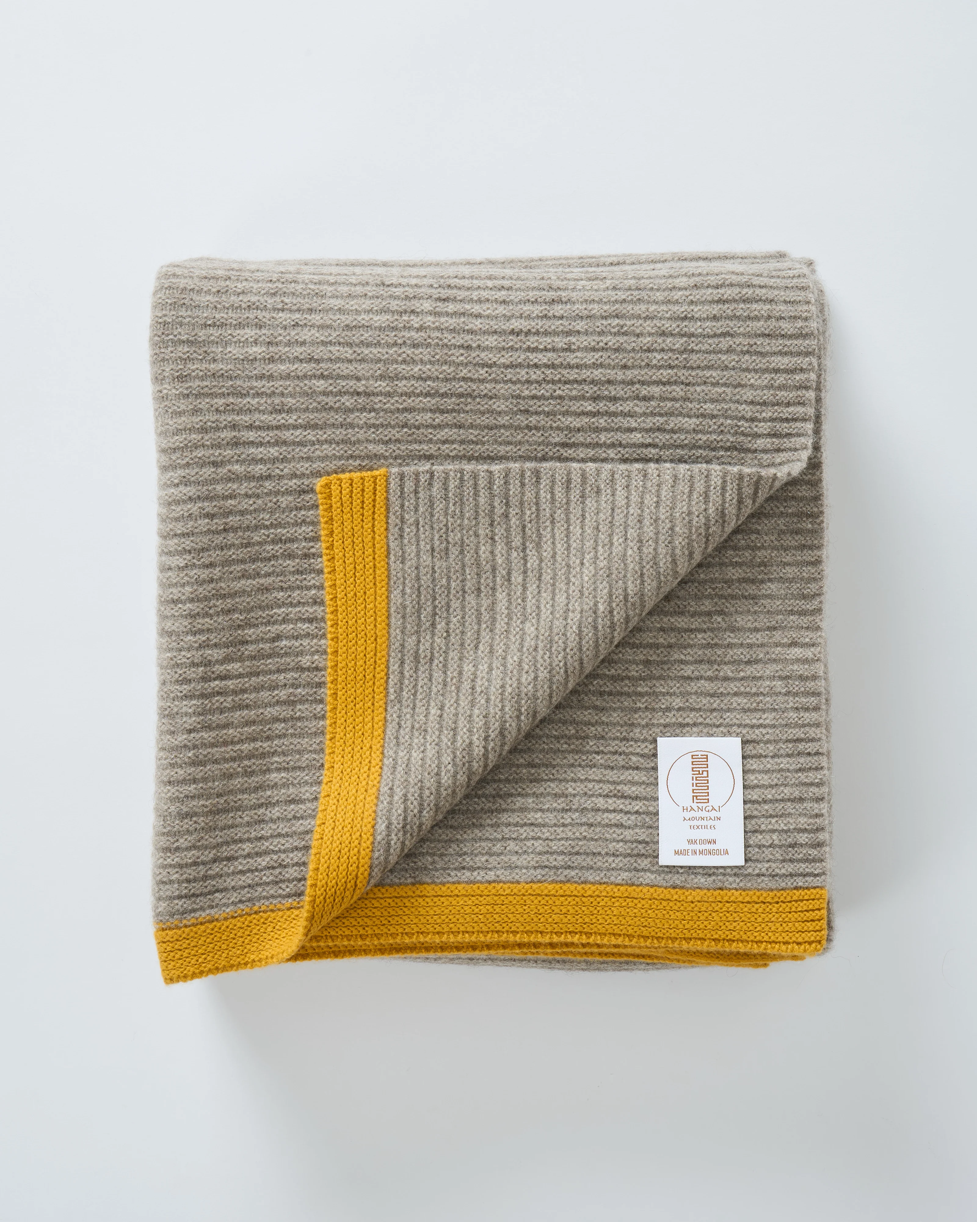 ribbed knit yak down throw - Image 3