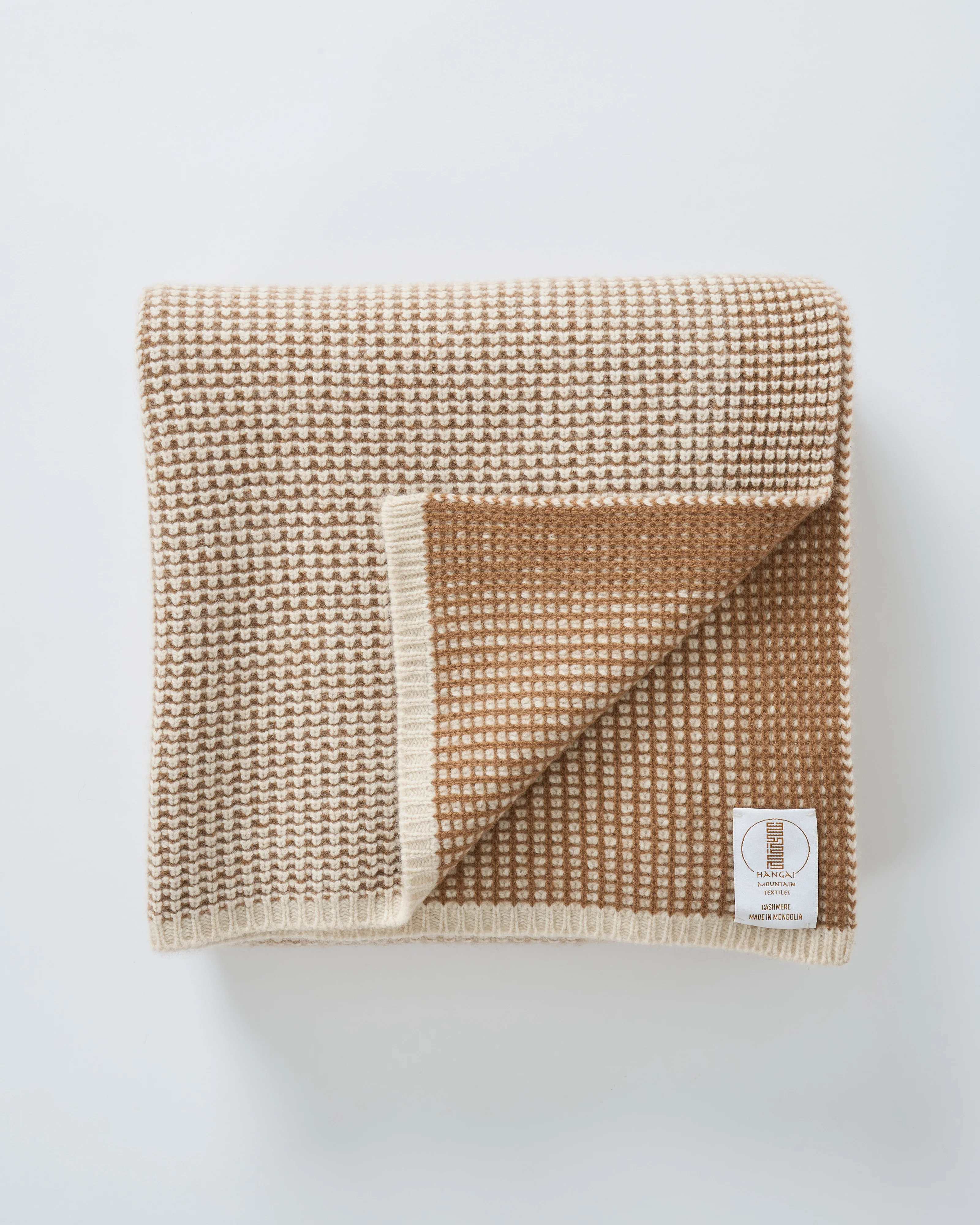 waffle knit cashmere throw - Image 3