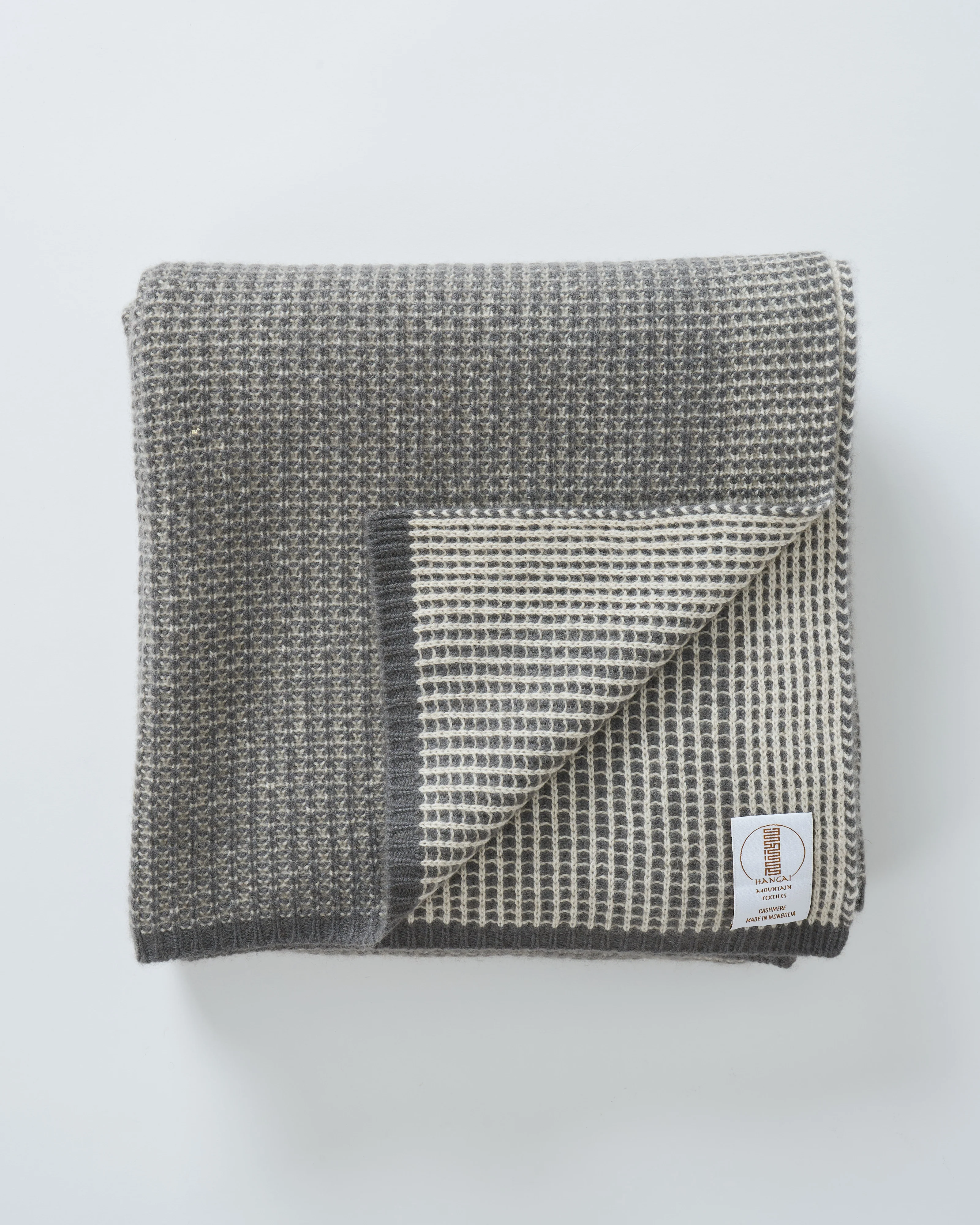 waffle knit cashmere throw - Image 3