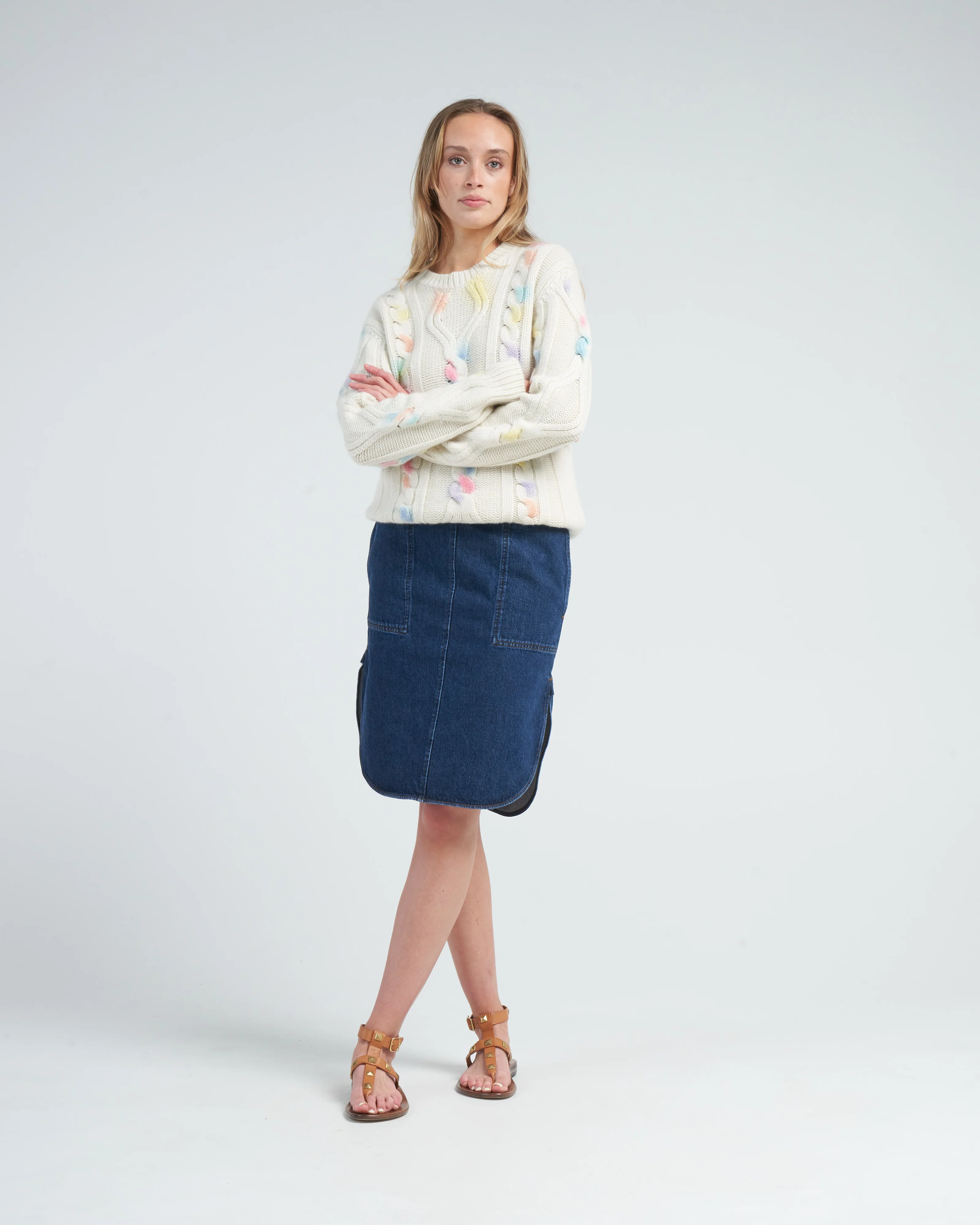 cable knit crew - Image 2