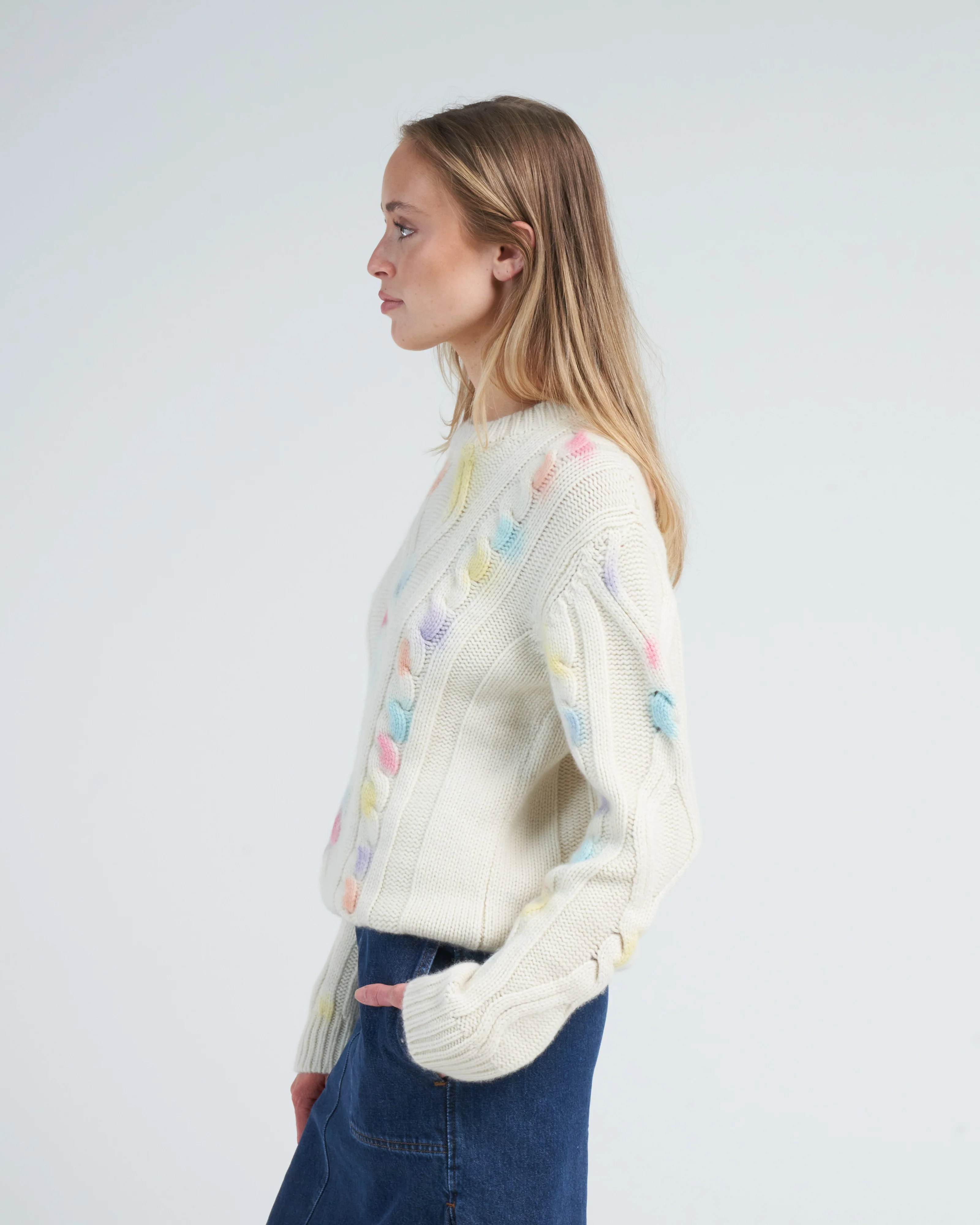 cable knit crew - Image 3