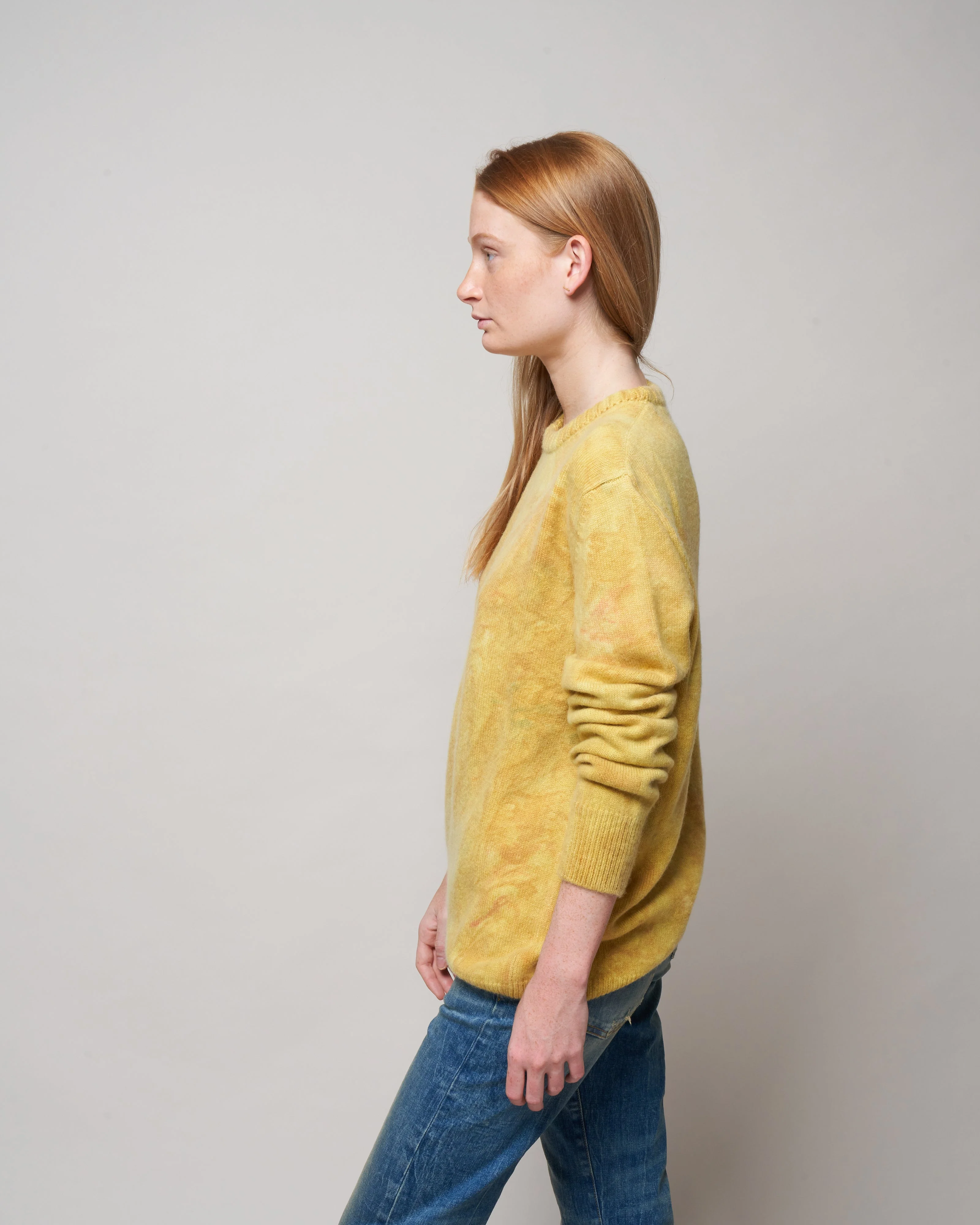 gold rush marble dye crew sweater - gold/pink/grey - Image 3