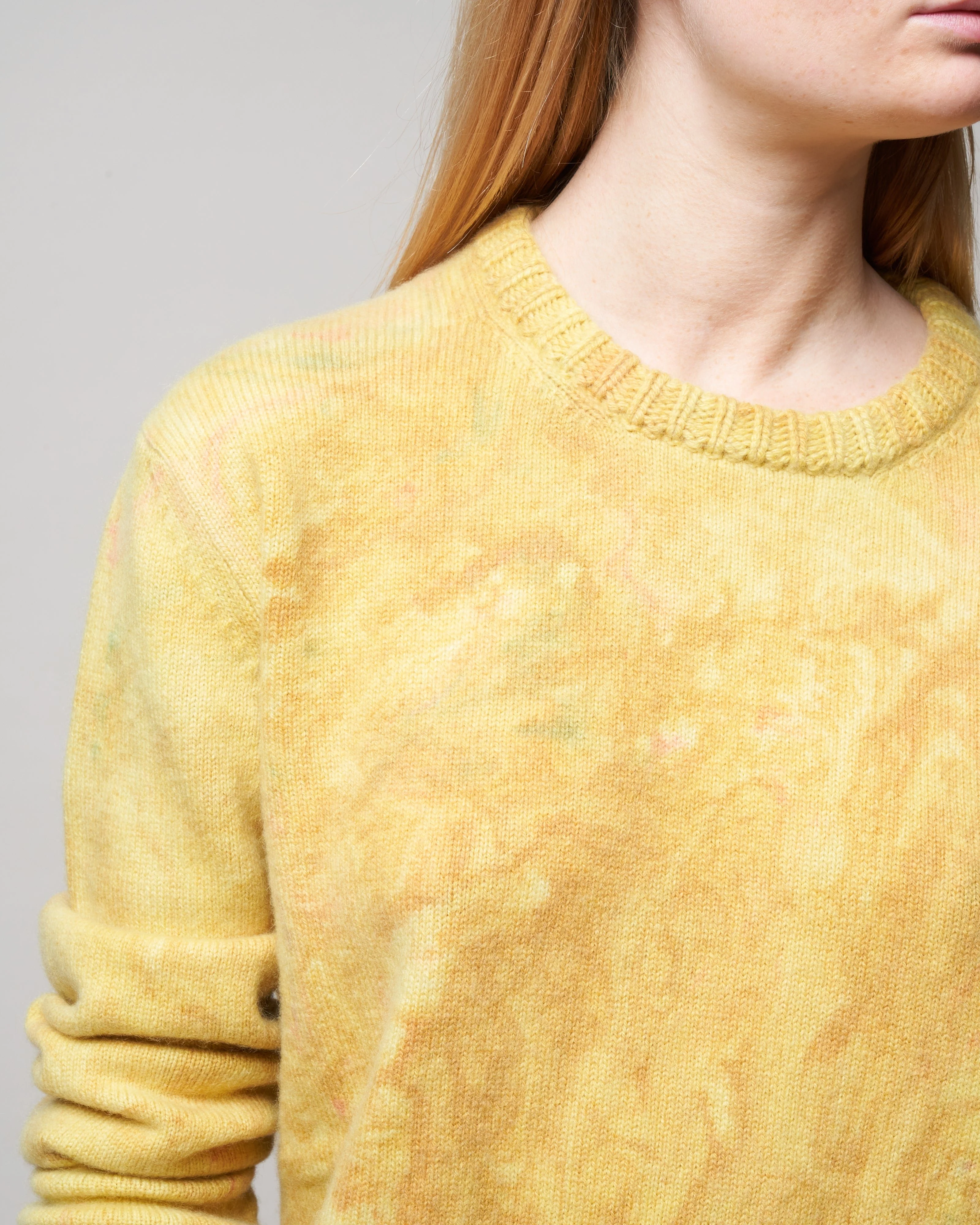 gold rush marble dye crew sweater - gold/pink/grey - Image 5
