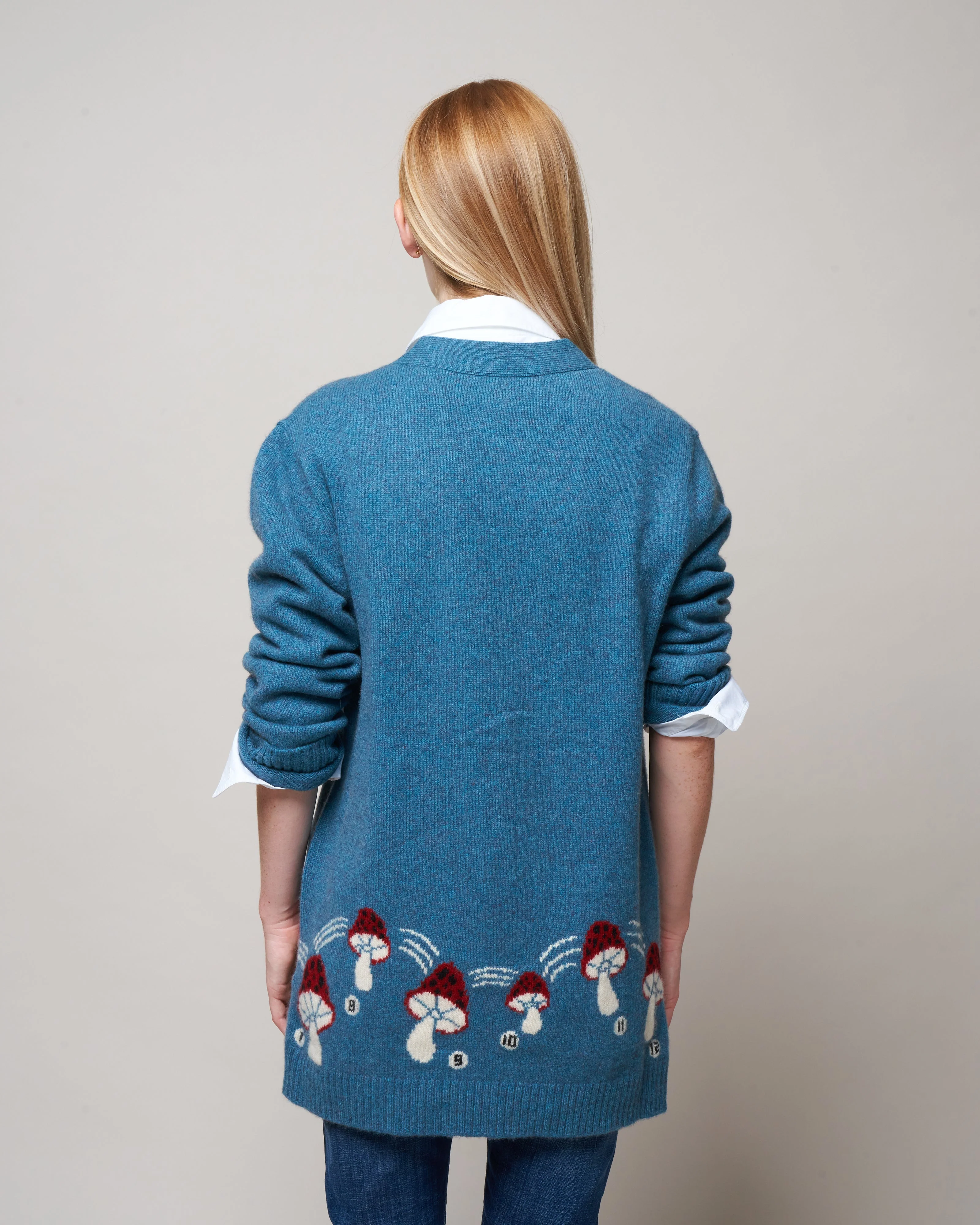 mushroom cardigan - blue - Image 4