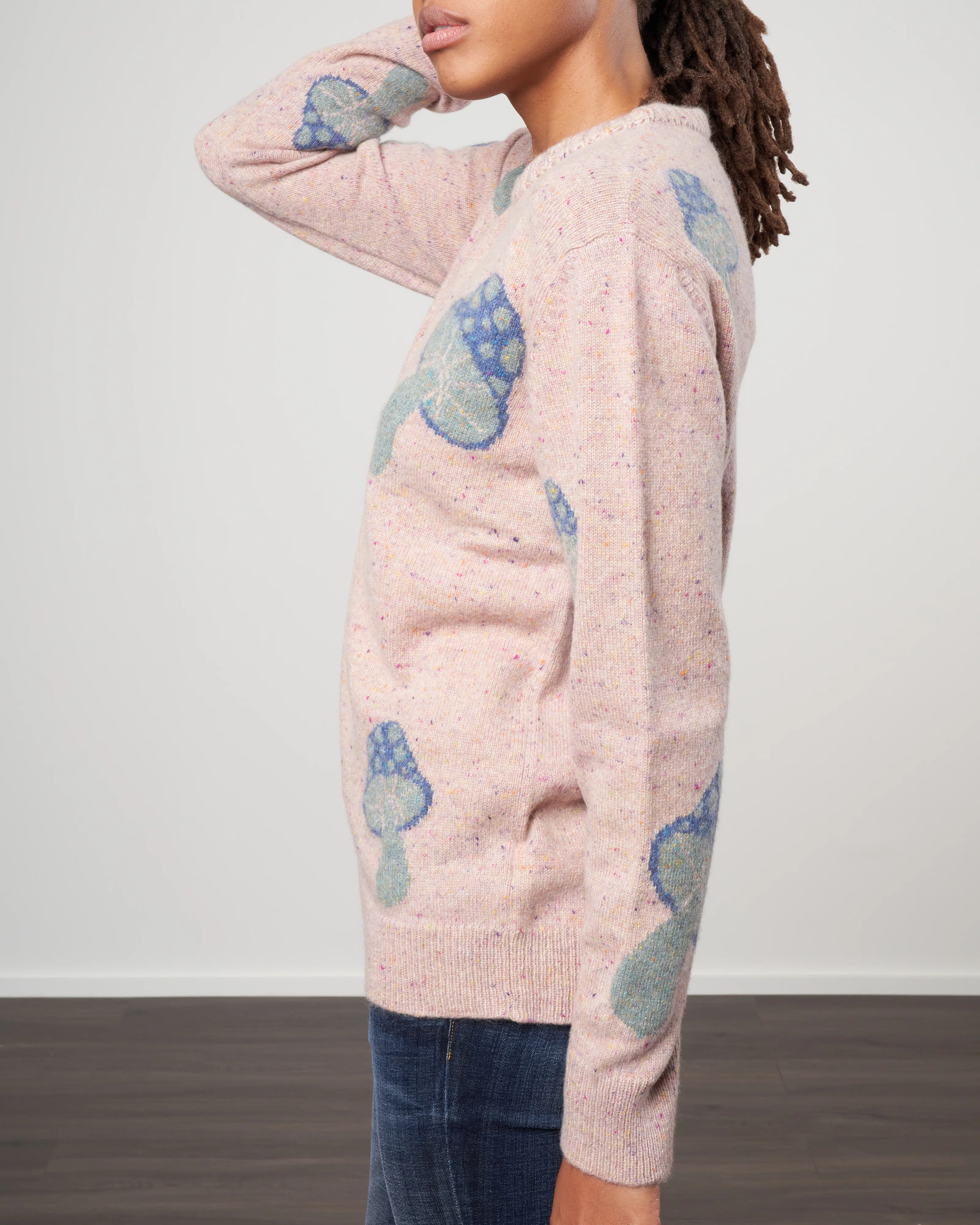 mushroom crew sweater - tweed - Image 3