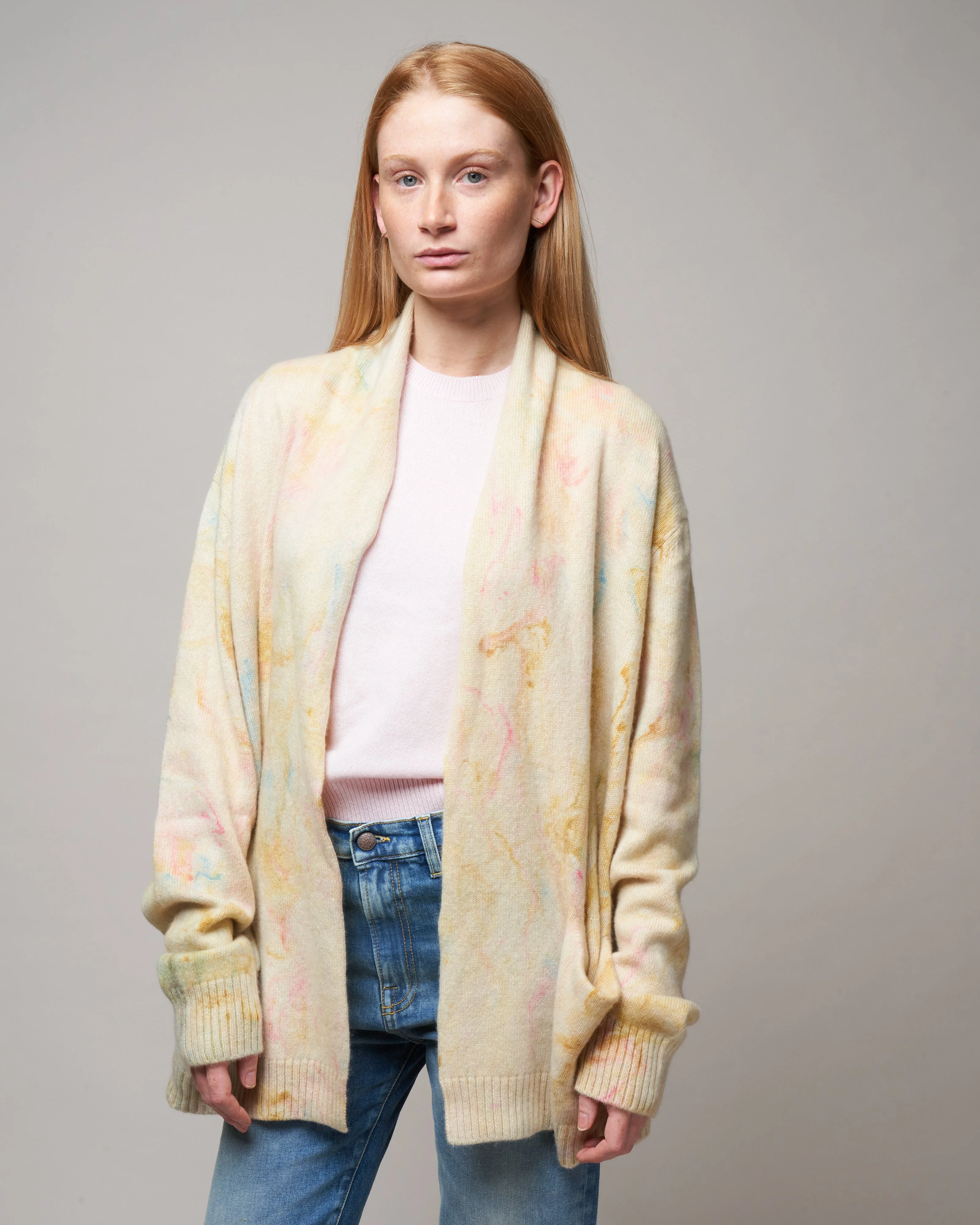 tye dye cardigan bardigan - pink - Image 2