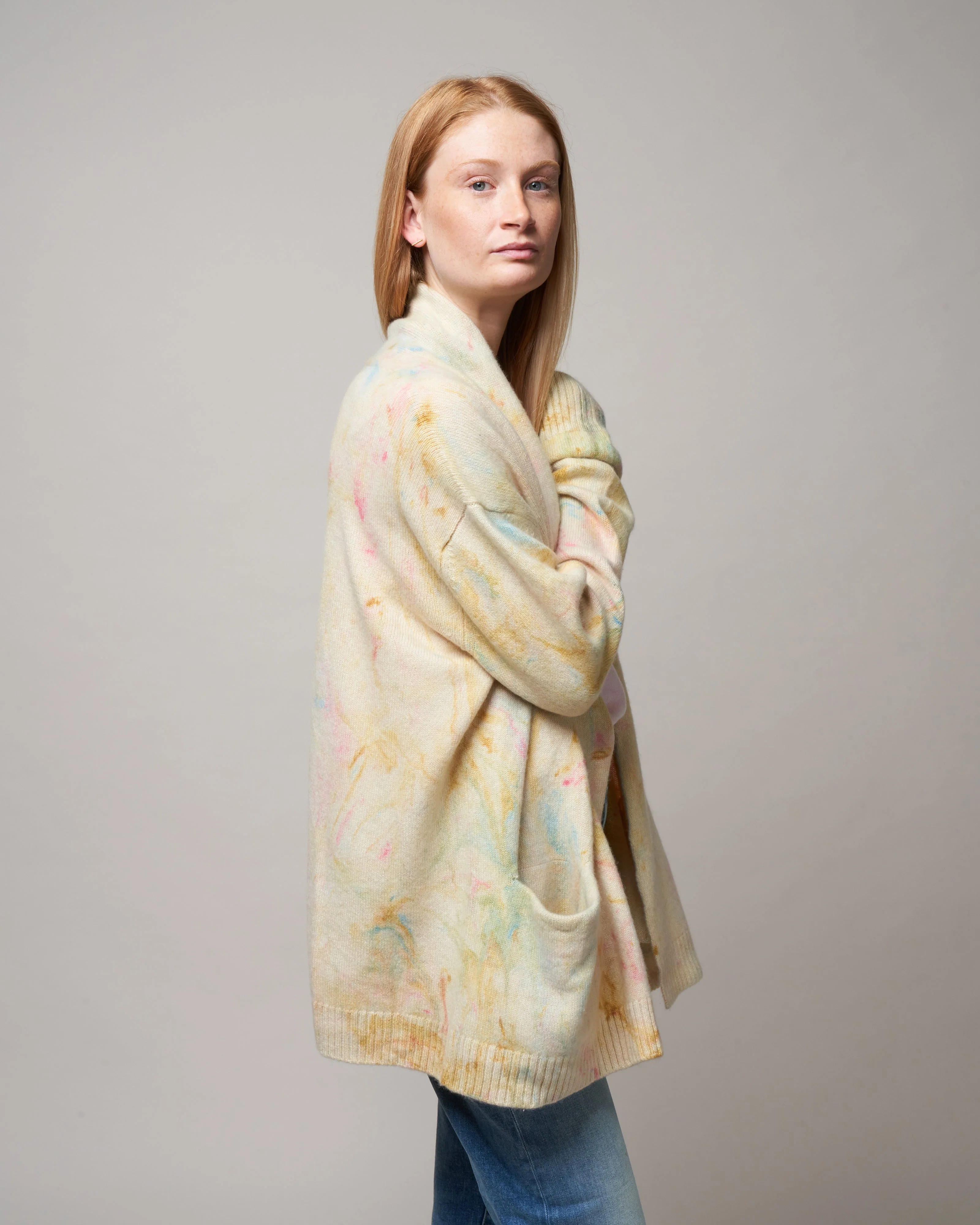 tye dye cardigan bardigan - pink - Image 3
