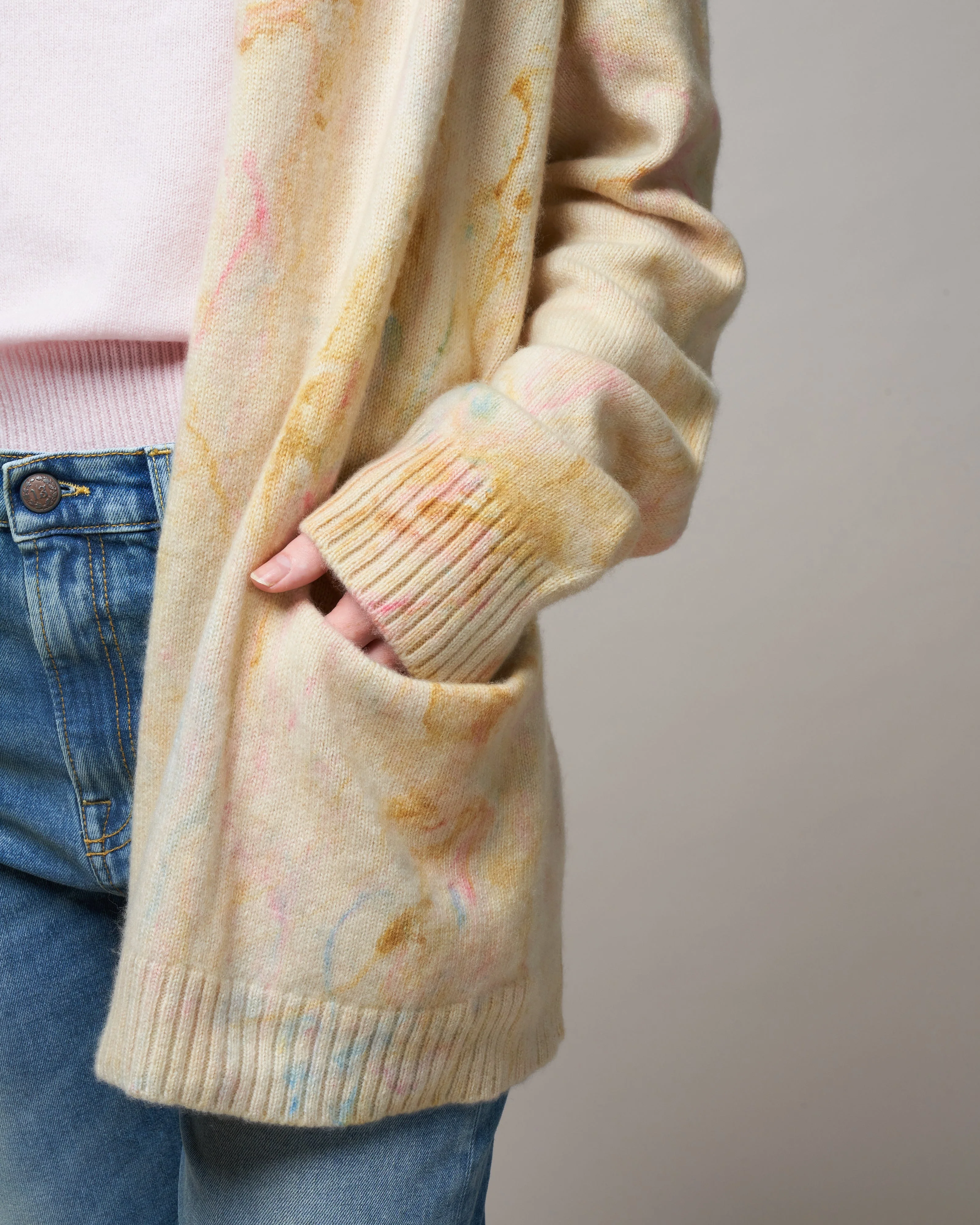 tye dye cardigan bardigan - pink - Image 5