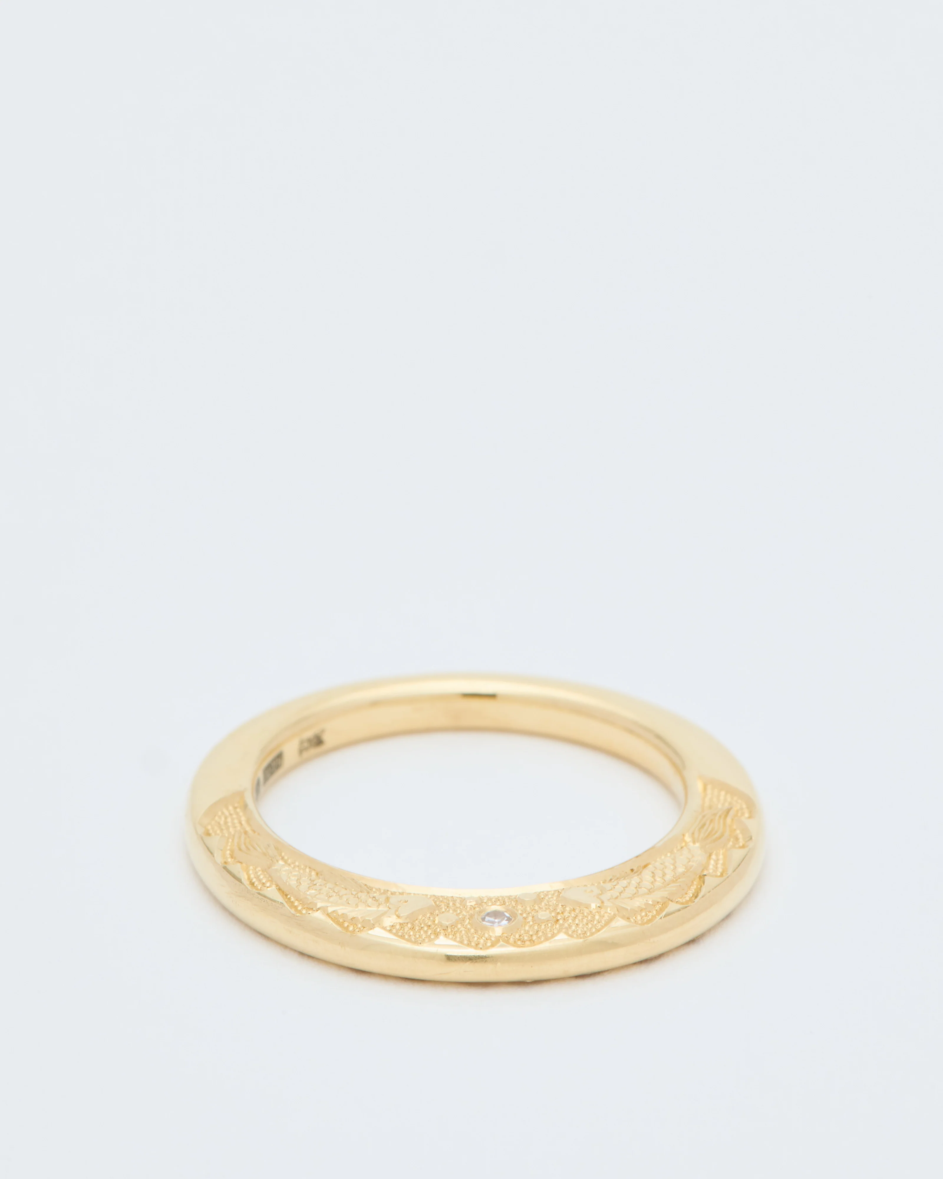 engraved hag stone ring slim - Image 3