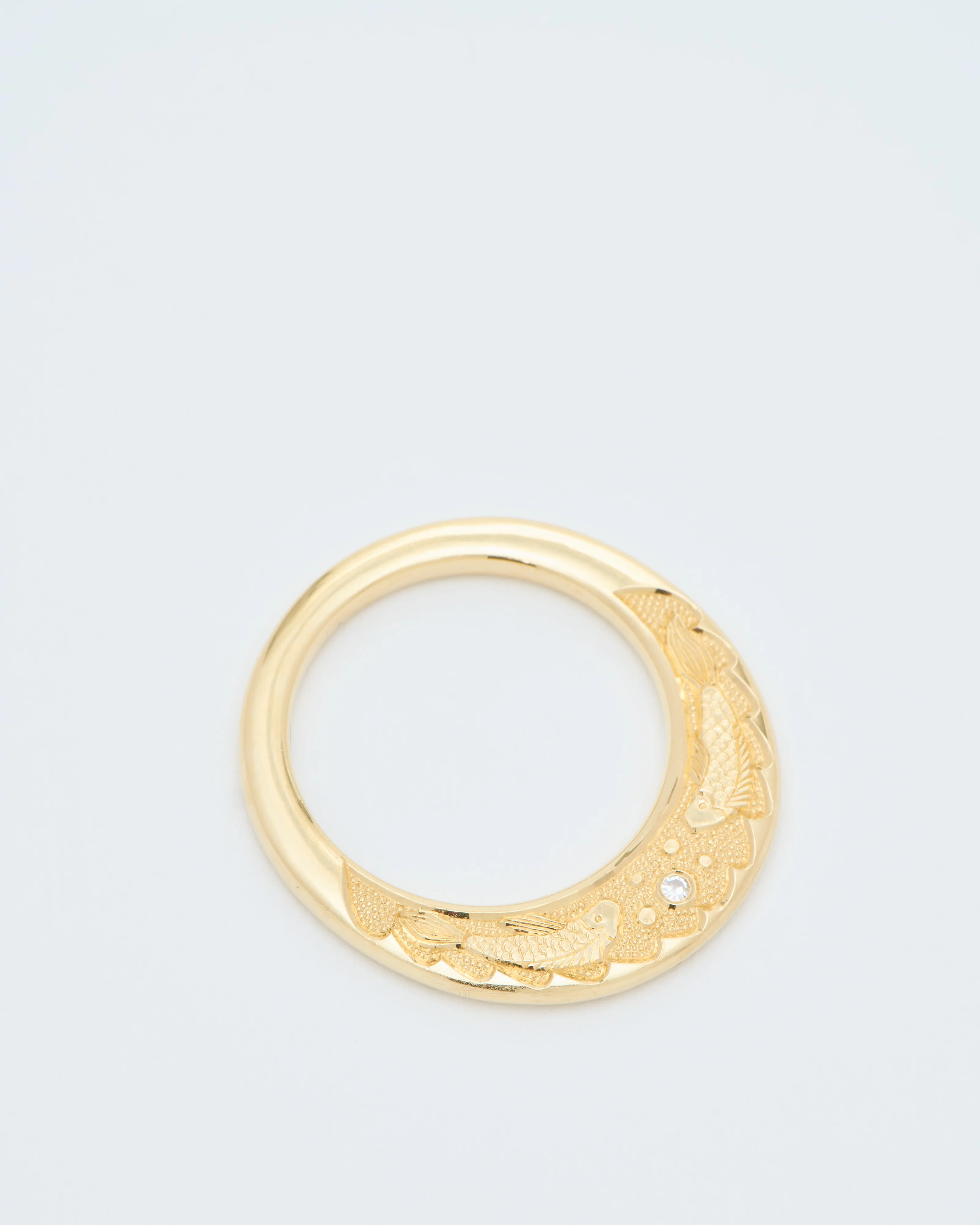 engraved hag stone ring slim - Image 4