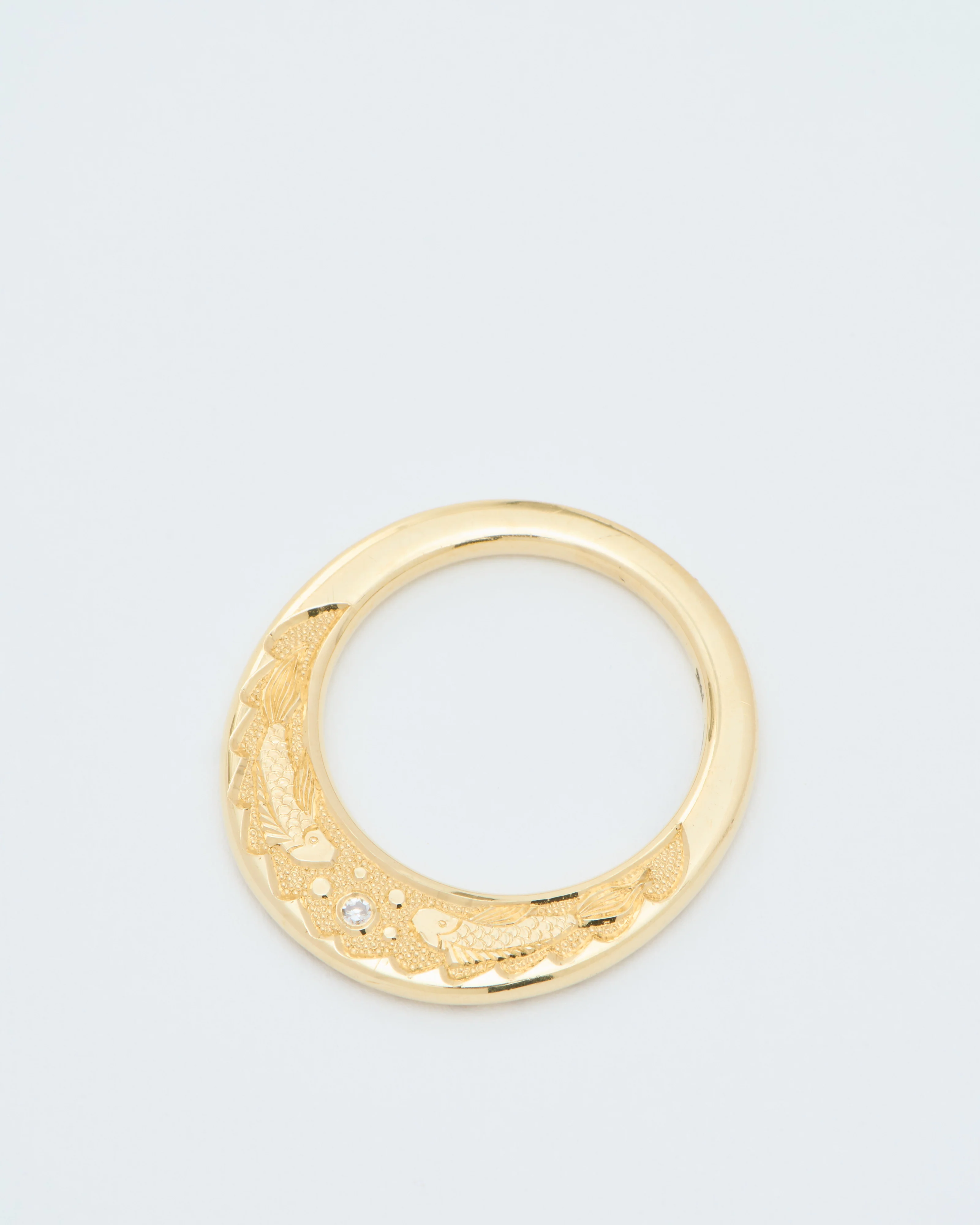 engraved hag stone ring slim - Image 5