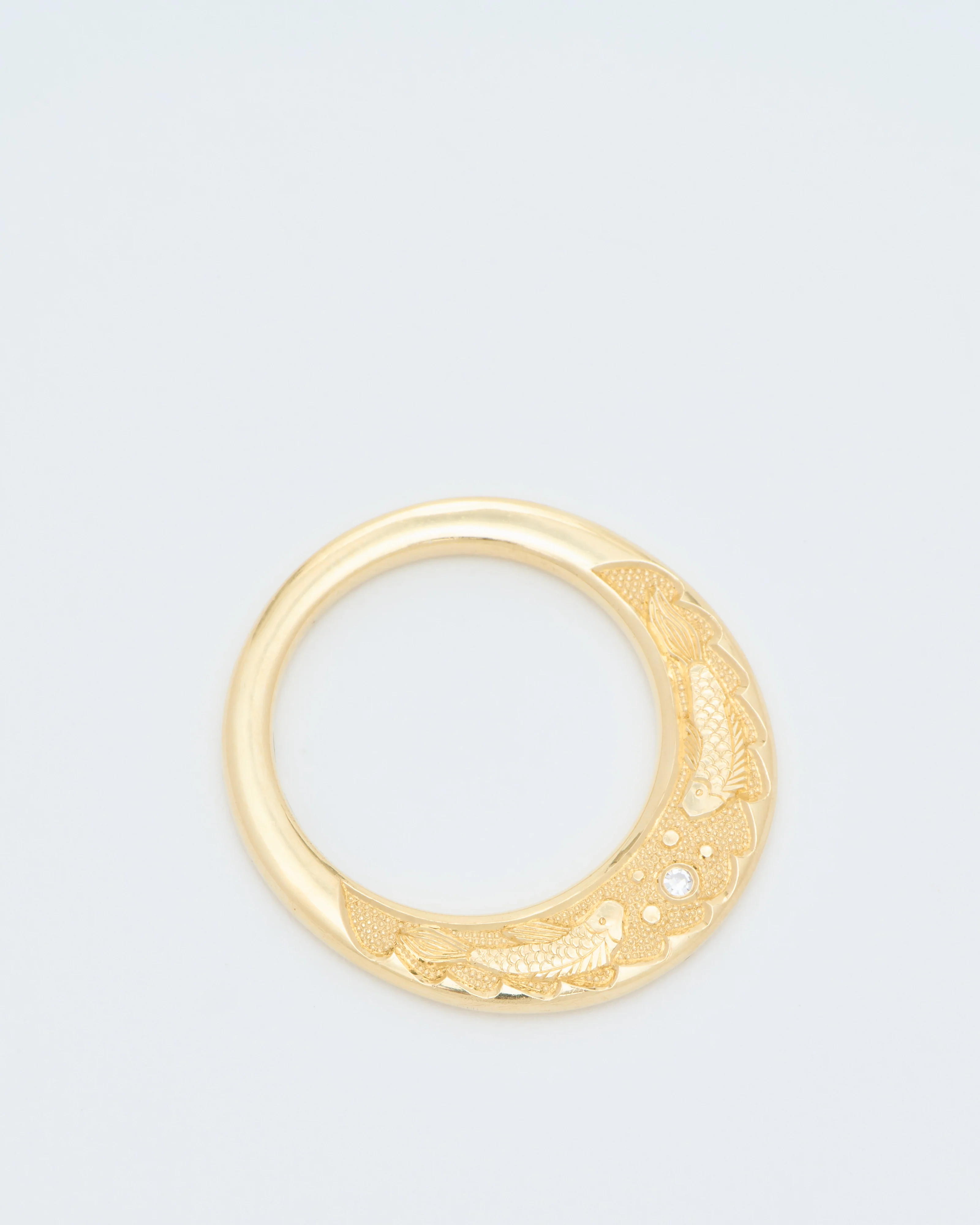 engraved hag stone ring slim - Image 6