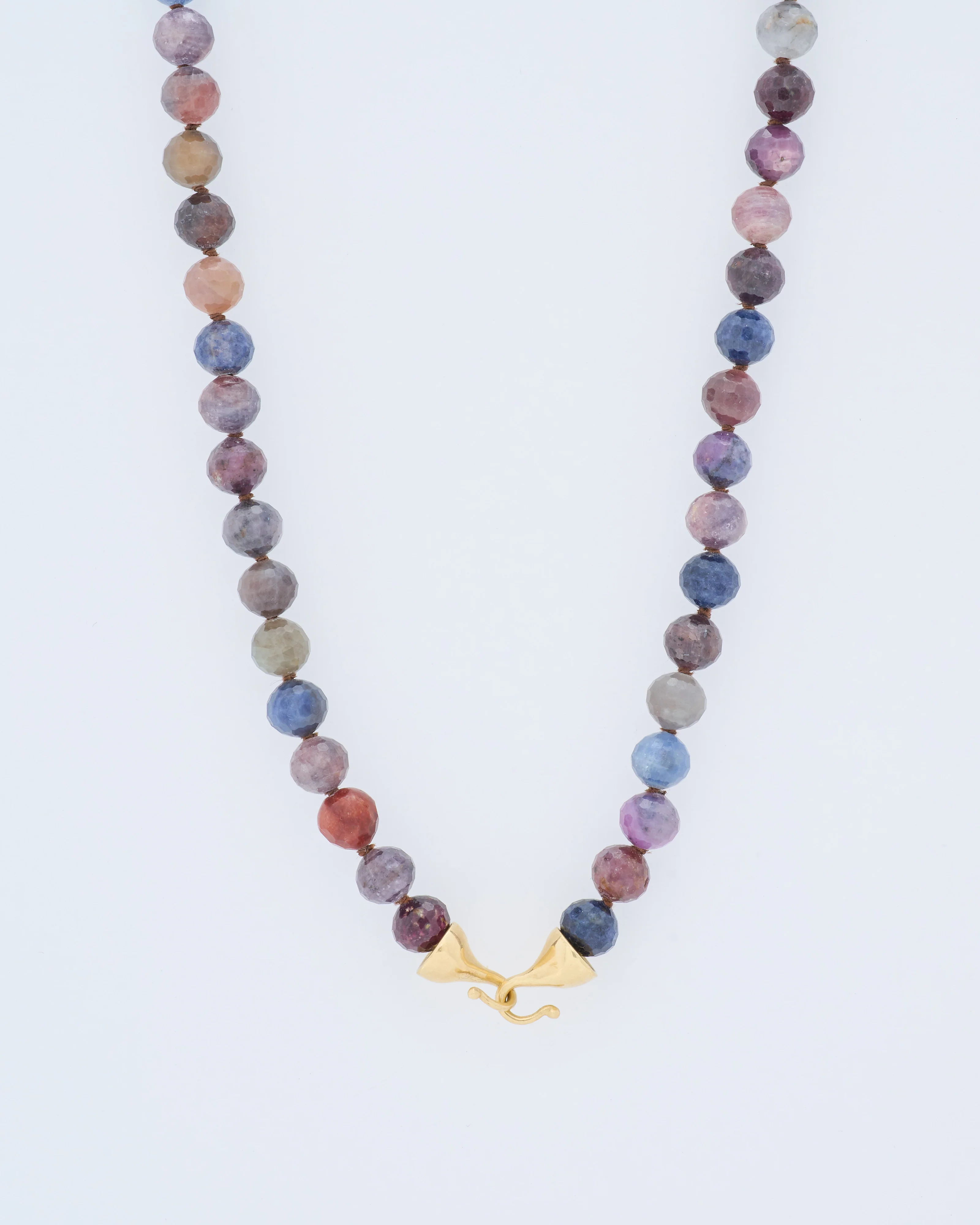 faceted sapphire chain with hooks