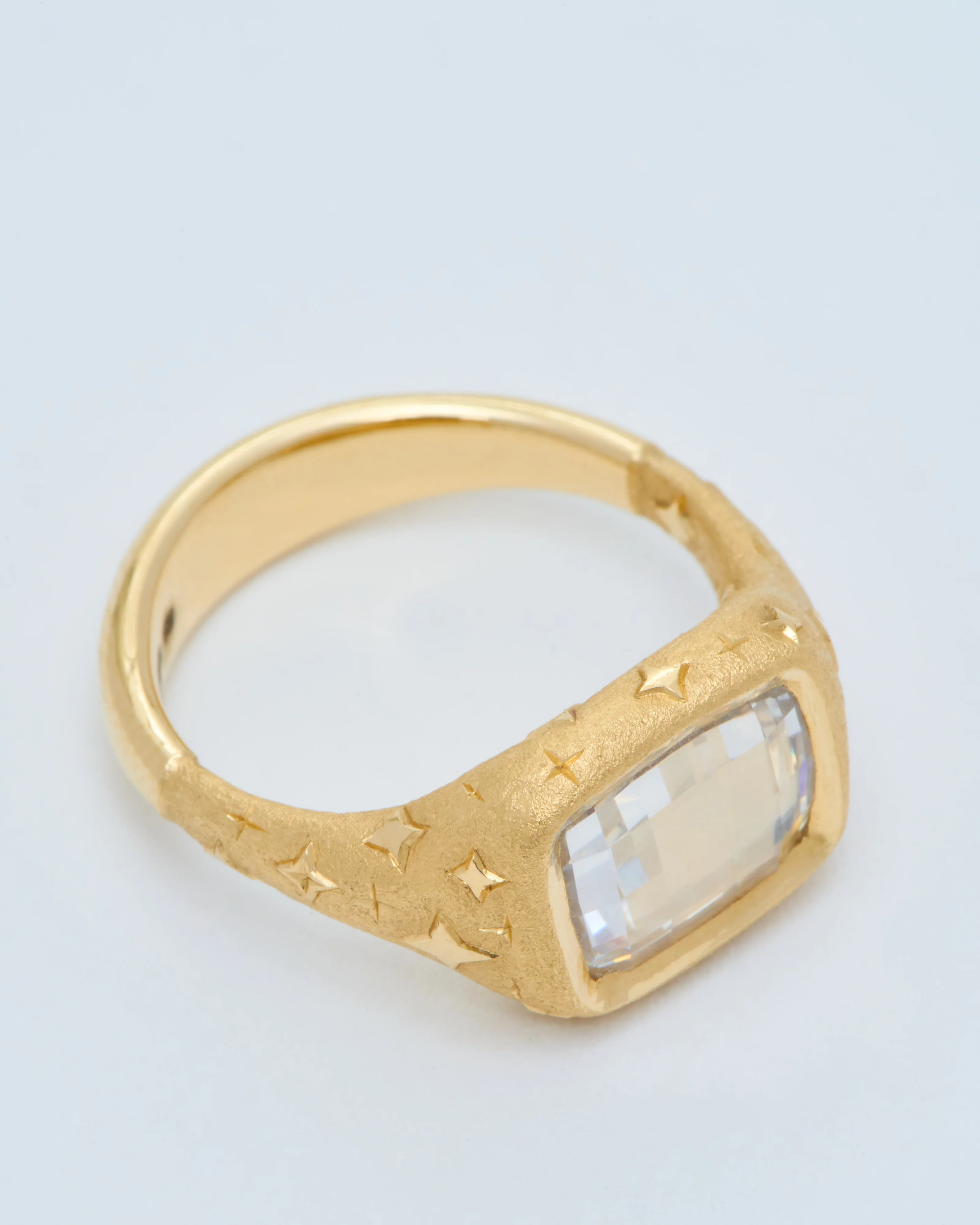 vintage checkerboard diamond ring - Image 7