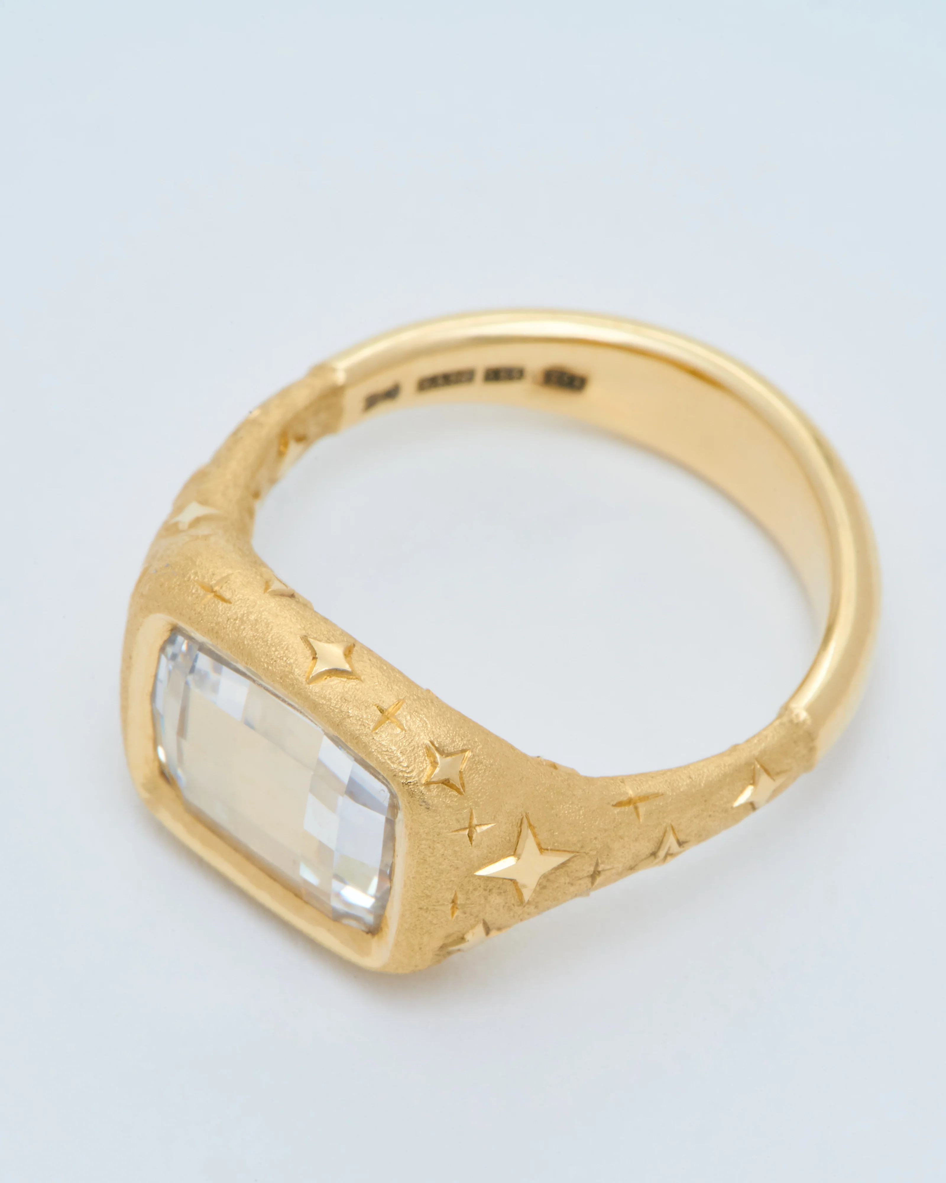 vintage checkerboard diamond ring - Image 8
