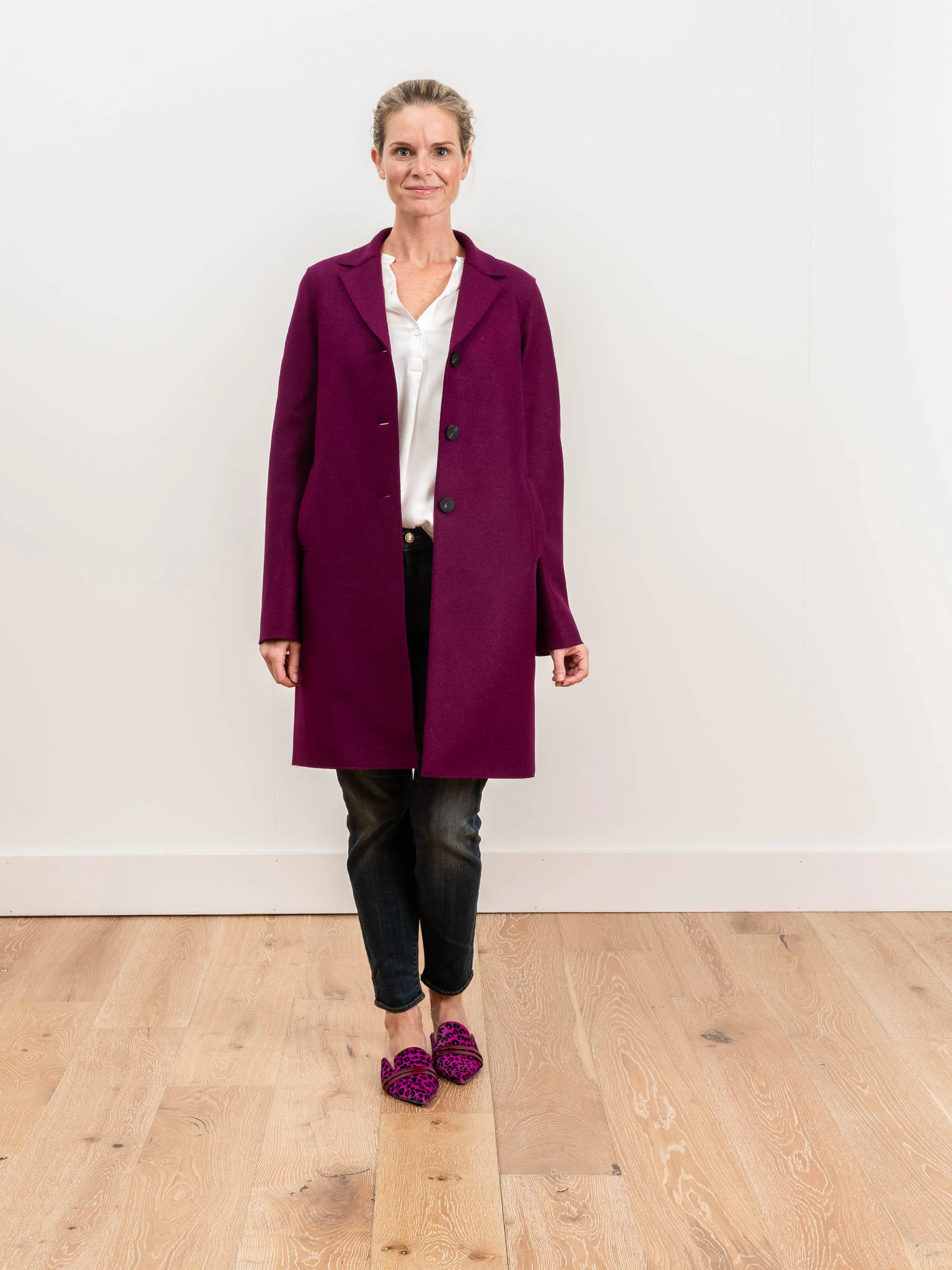 boxy coat - bougainvilla - Image 2