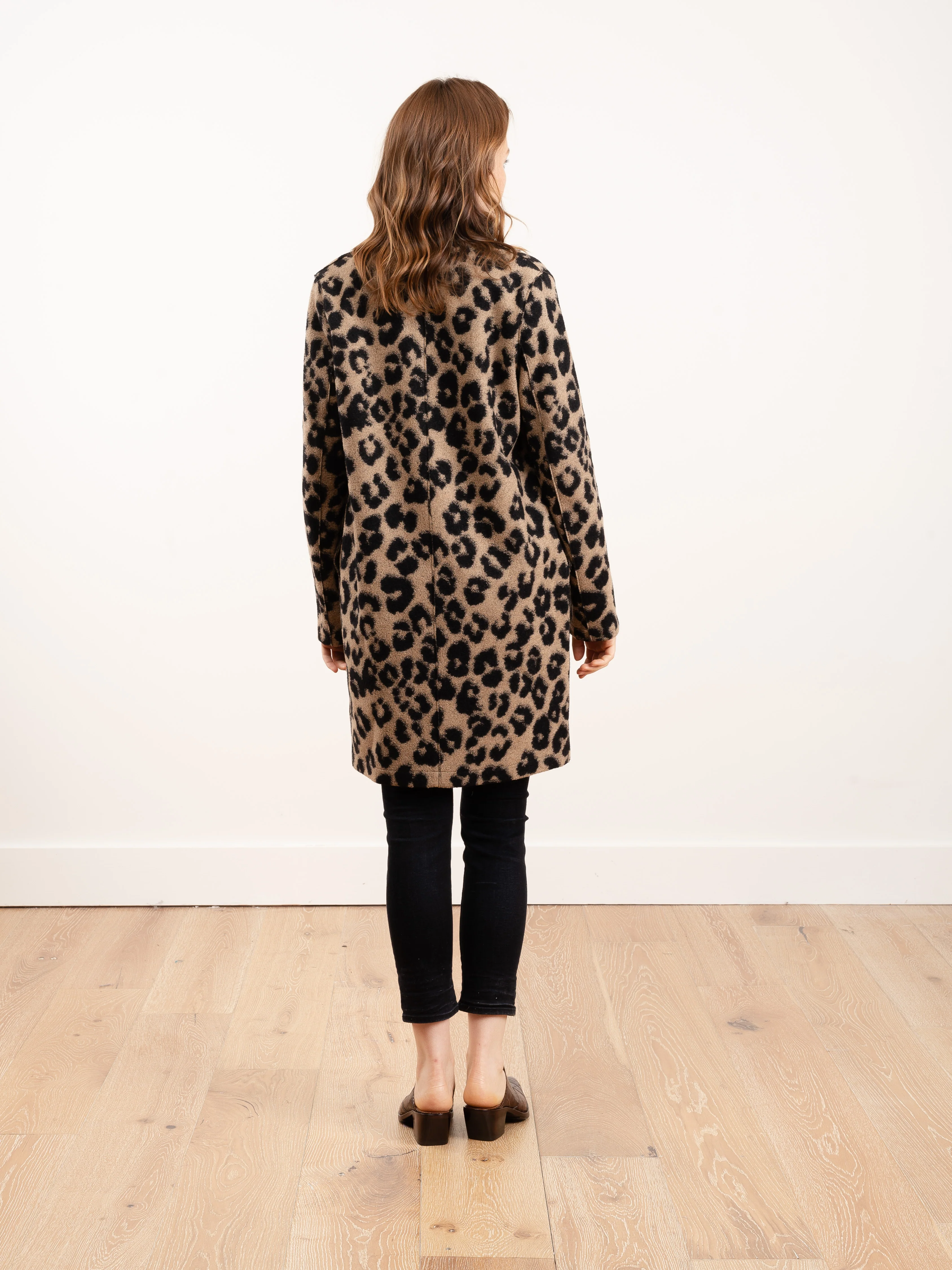 cocoon coat jacquard leopard - Image 4