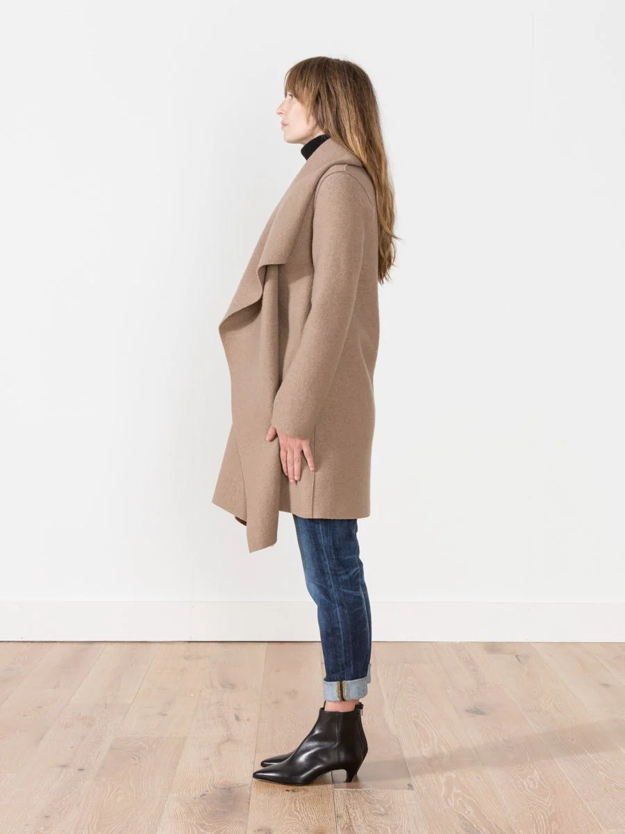 blanket coat - camel - Image 2
