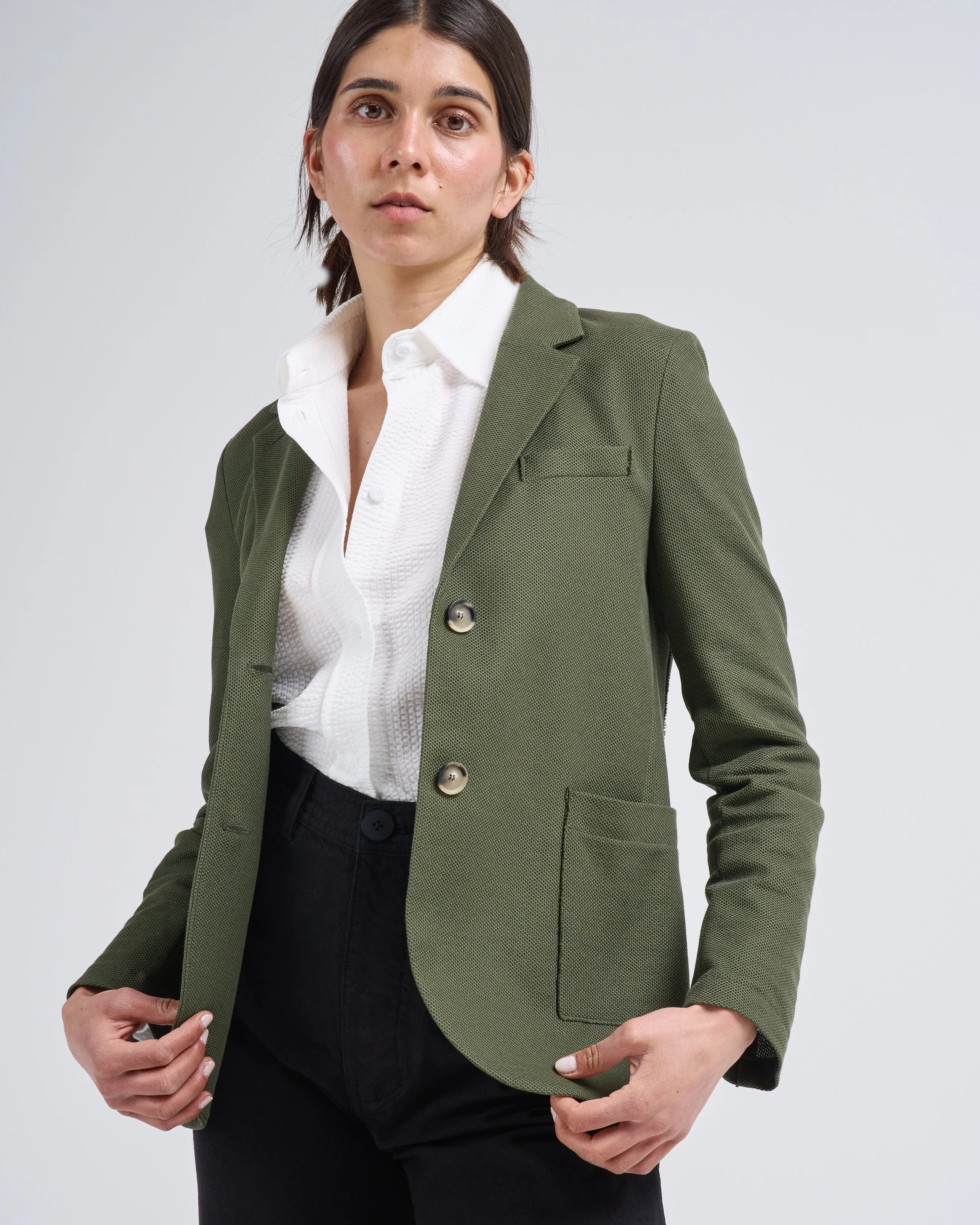 blazer honeycomb with loro piana fabric
