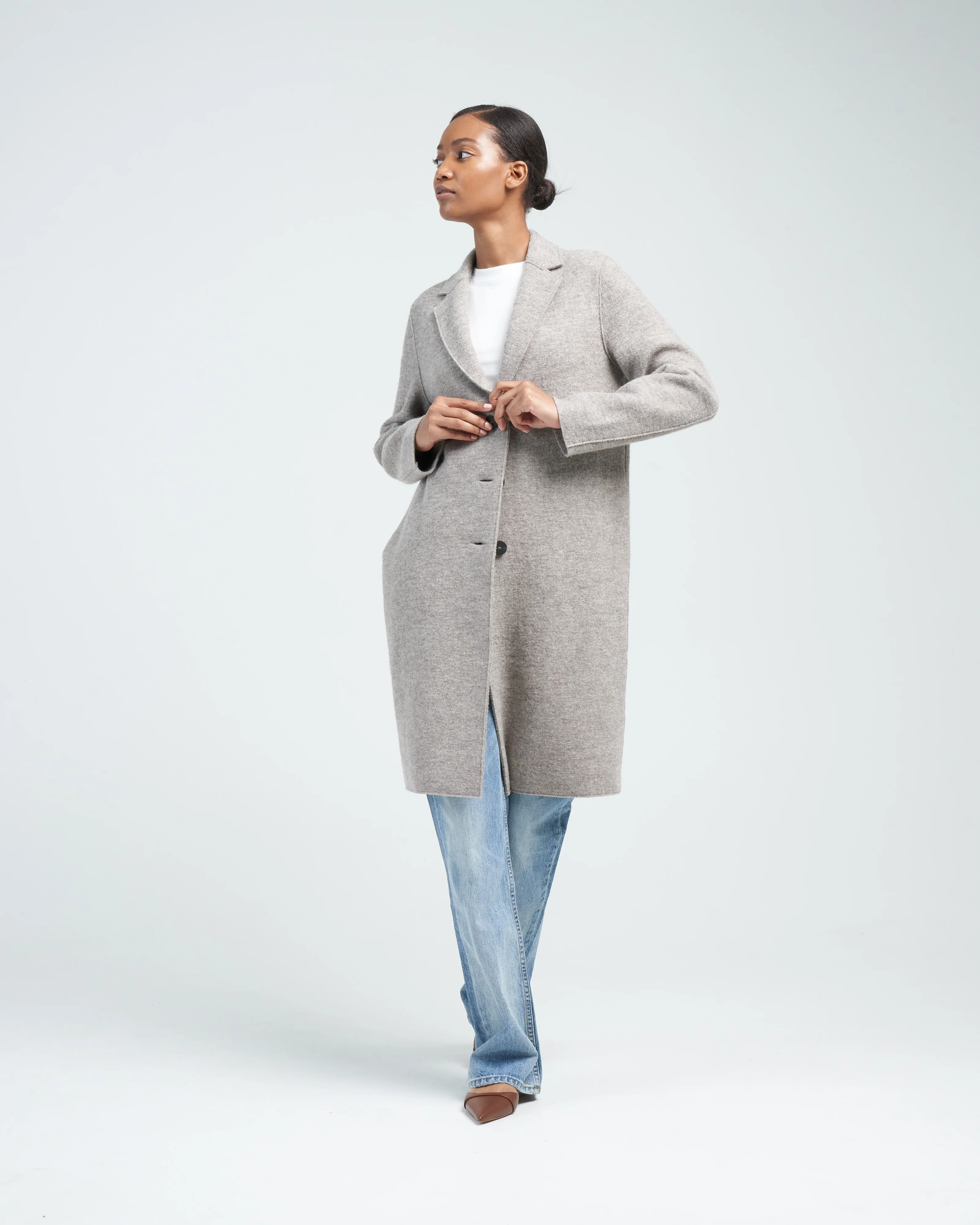 boiled wool overcoat - Image 2