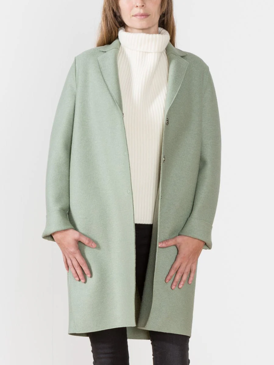 cocoon coat - celadon - Image 2
