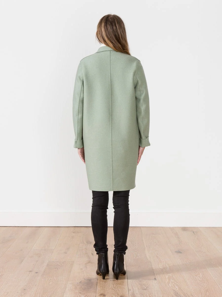 cocoon coat - celadon - Image 4