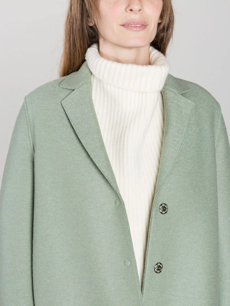 cocoon coat - celadon - Image 5