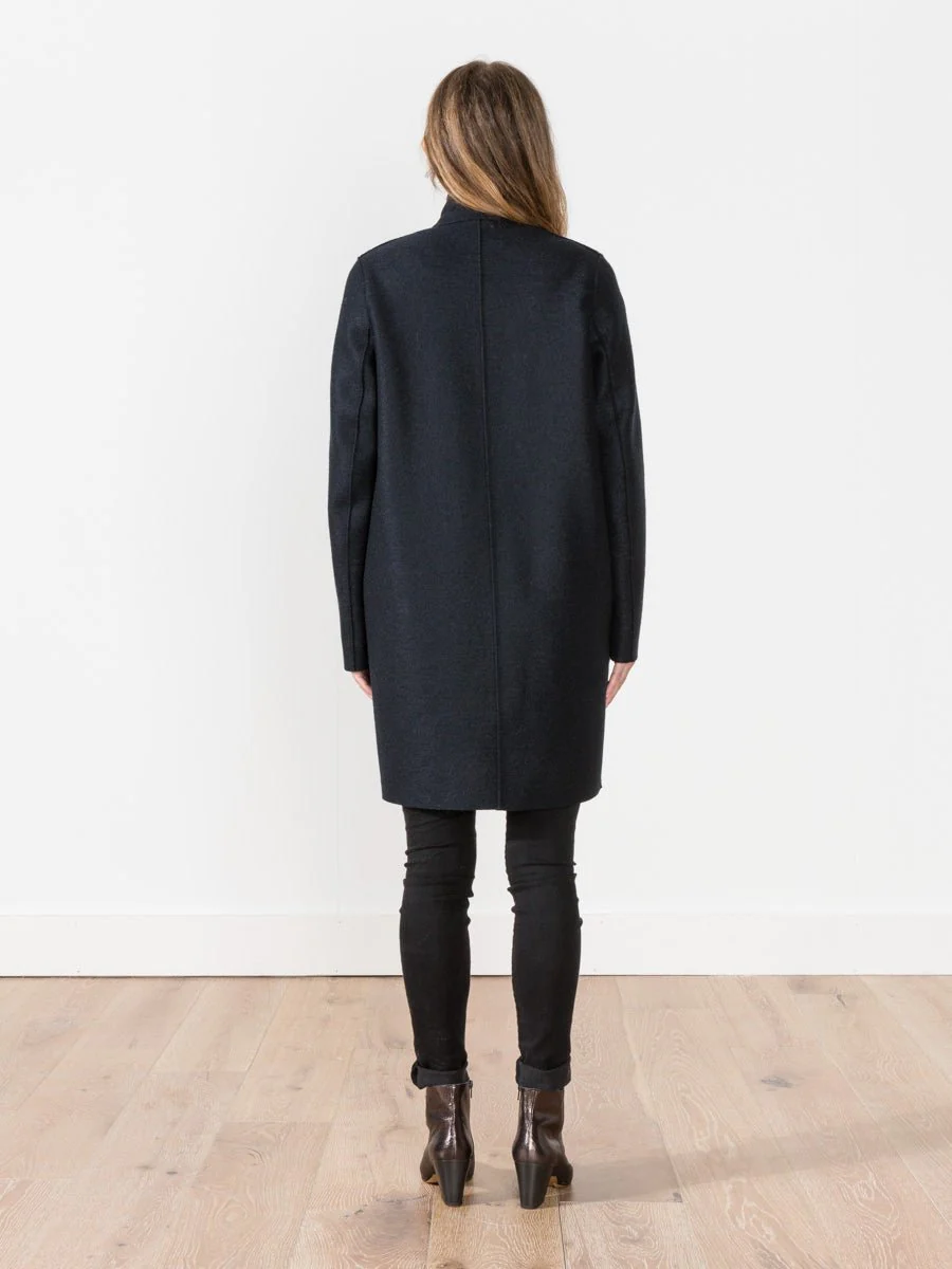 cocoon coat - dark blue - Image 3