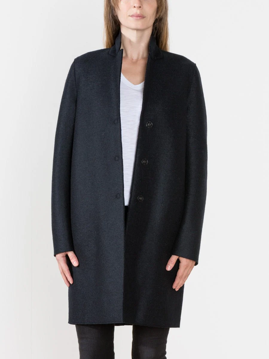 cocoon coat - dark blue - Image 4