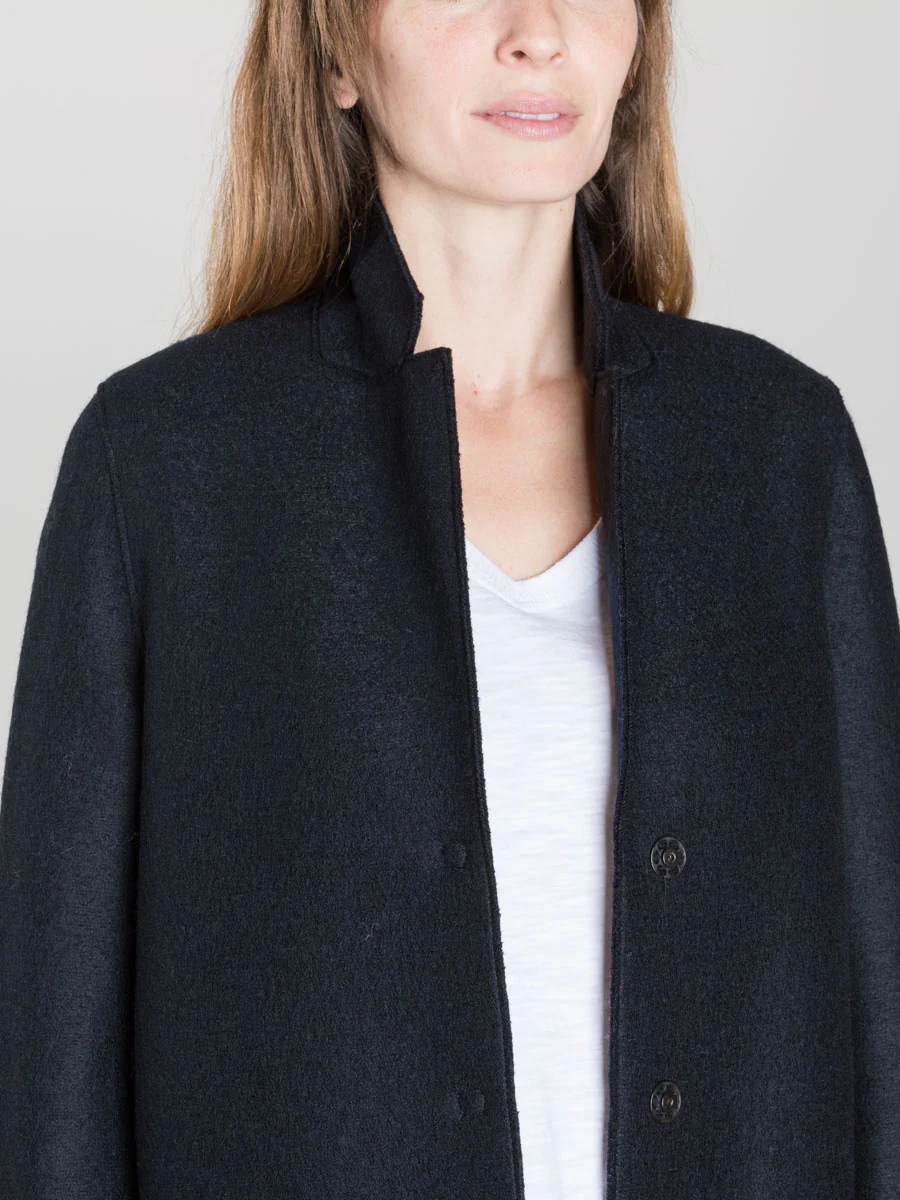 cocoon coat - dark blue - Image 5