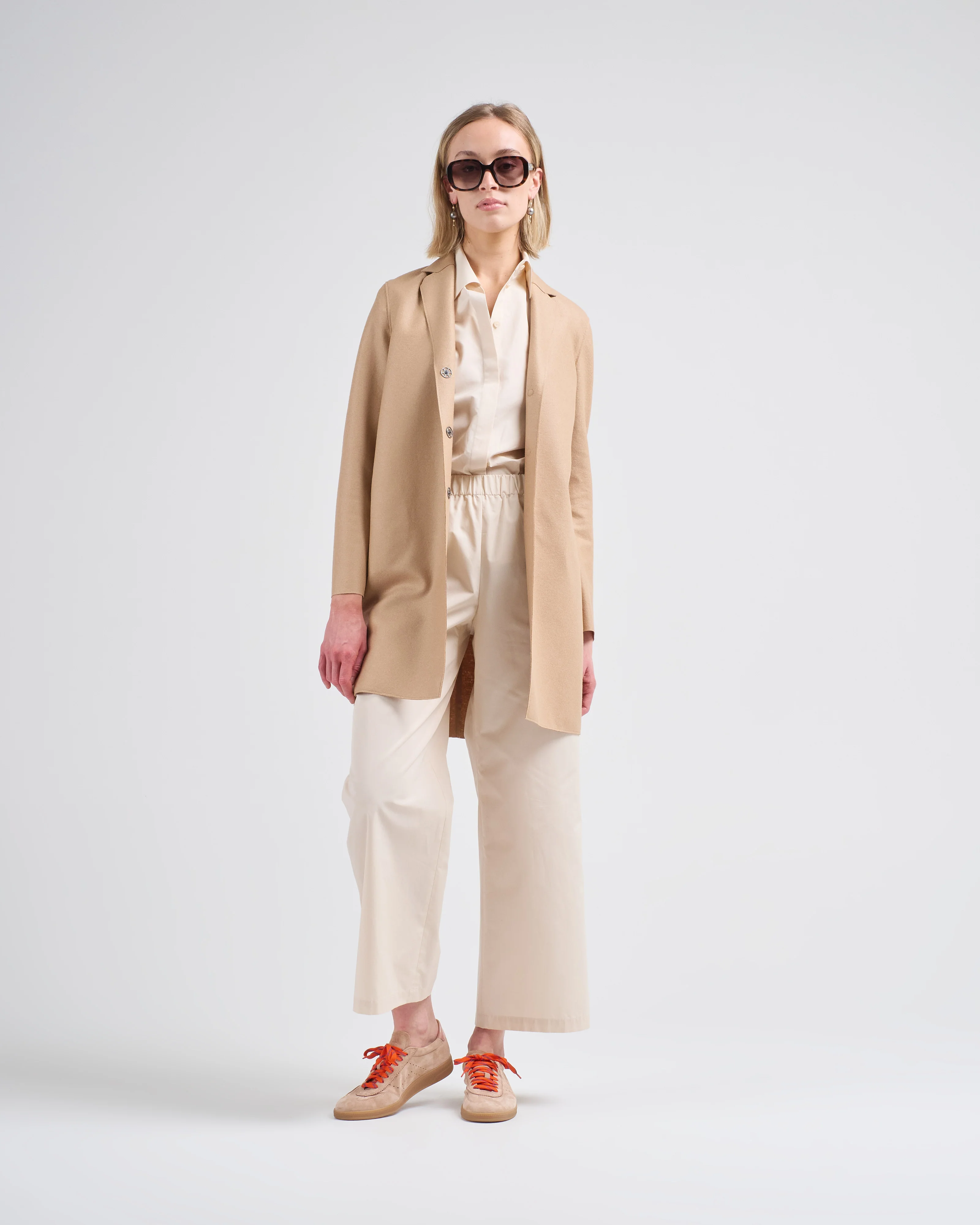 cocoon coat light pressed wool - Image 3