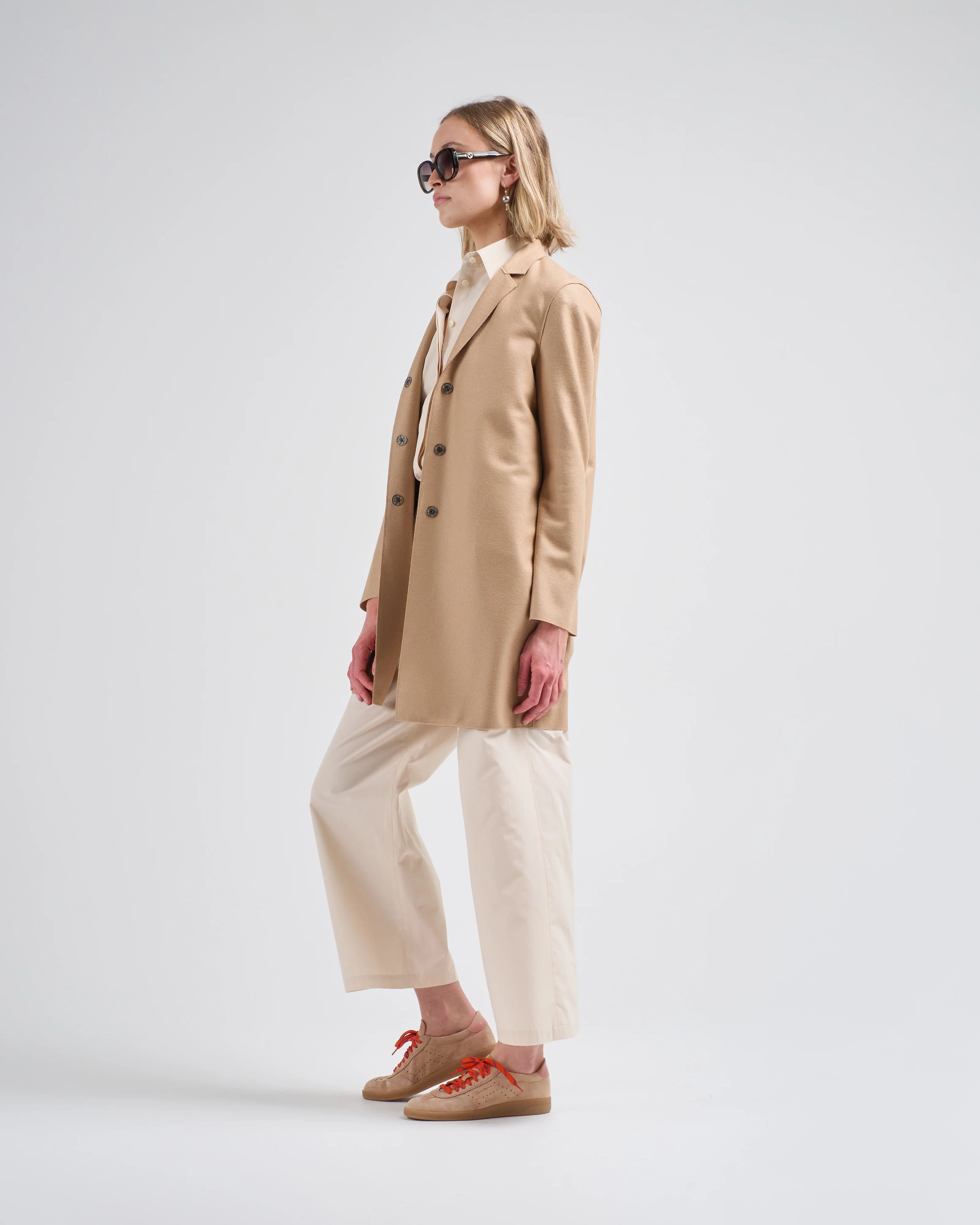 cocoon coat light pressed wool - Image 4