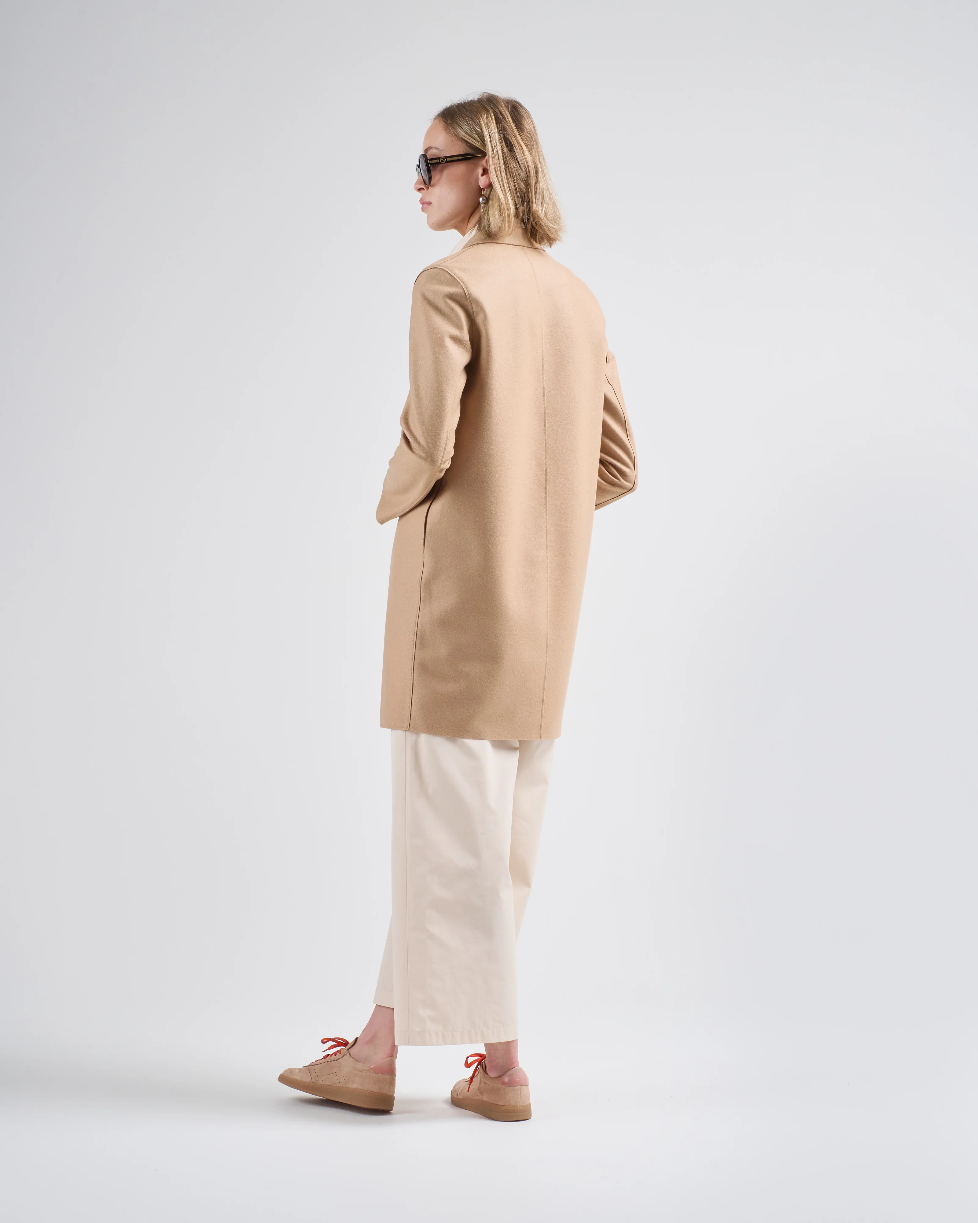 cocoon coat light pressed wool - Image 5