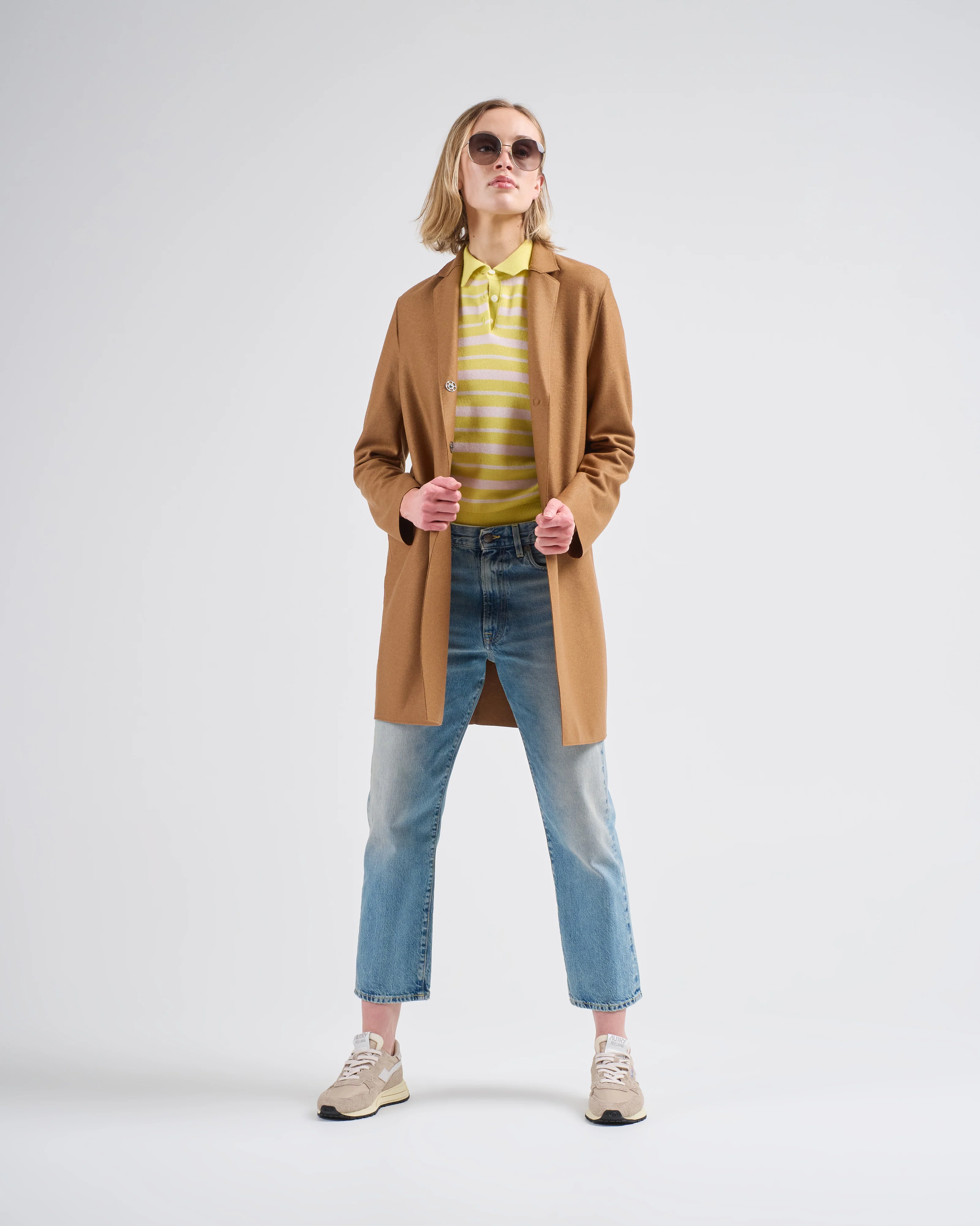cocoon coat light pressed wool - Image 3