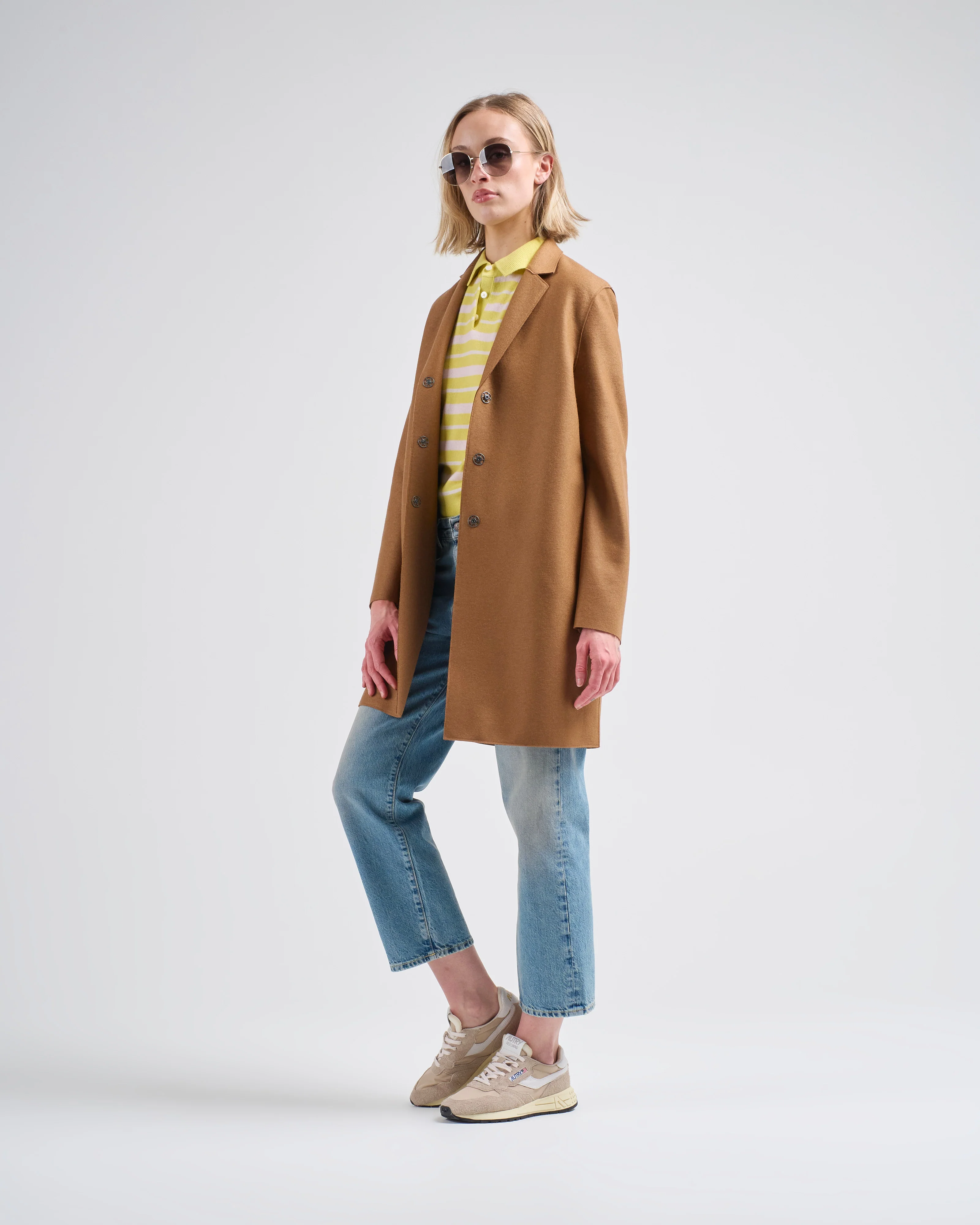 cocoon coat light pressed wool - Image 4