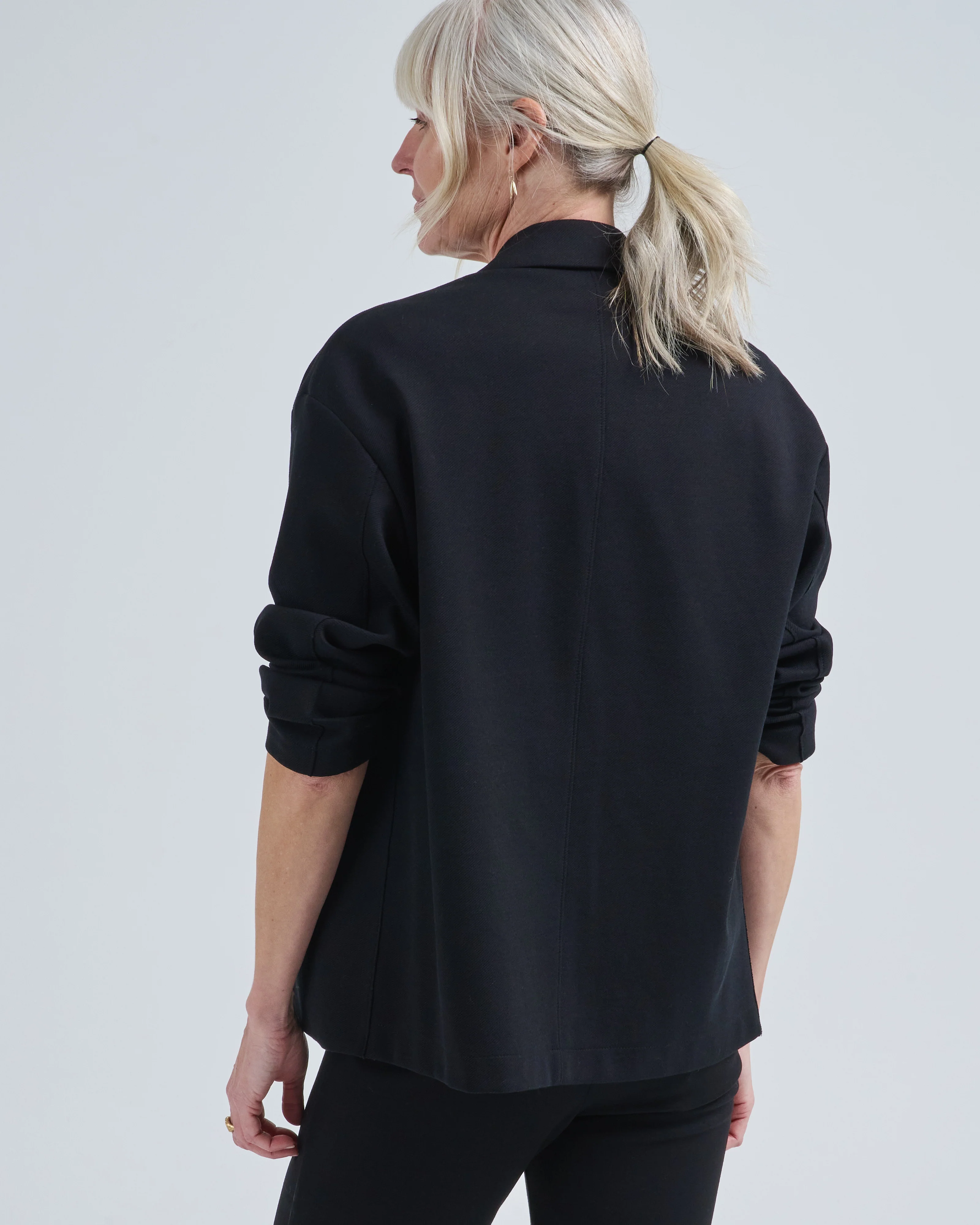 dropped shoulder blazer diagonal crafted with loro piana fabric - Image 3