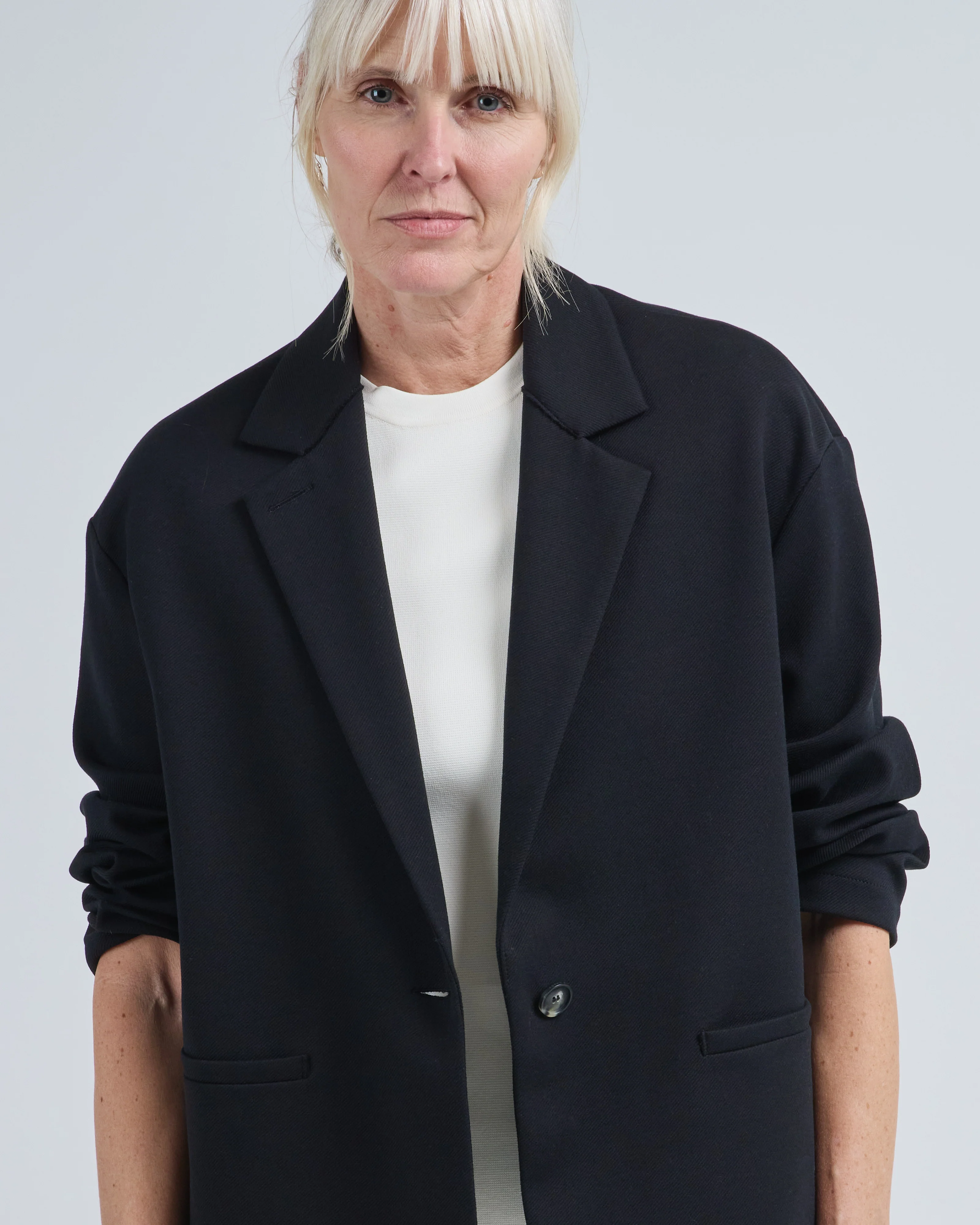 dropped shoulder blazer diagonal crafted with loro piana fabric - Image 4