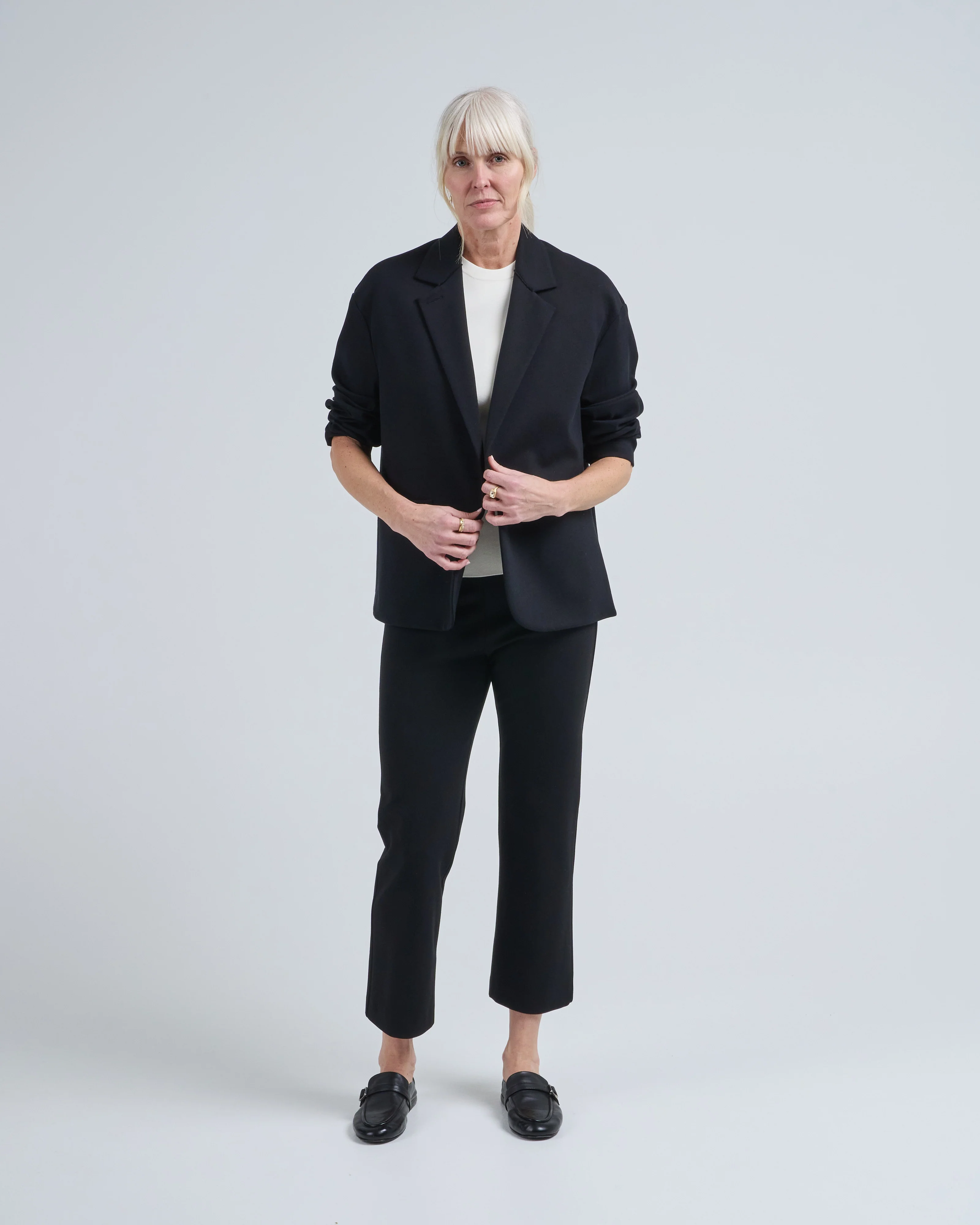 dropped shoulder blazer diagonal crafted with loro piana fabric - Image 5