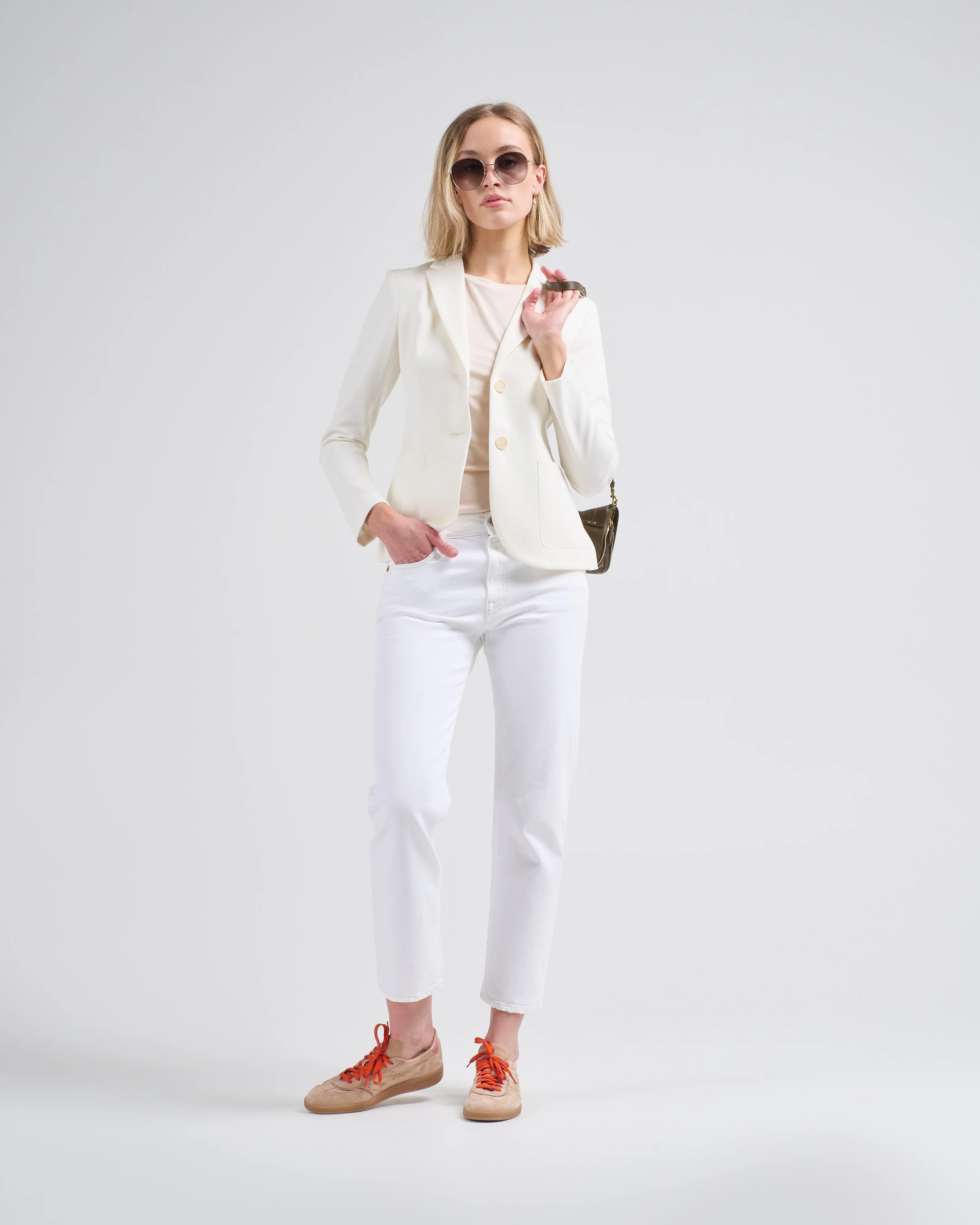 fitted blazer diagonal with loro piana fabric - Image 2