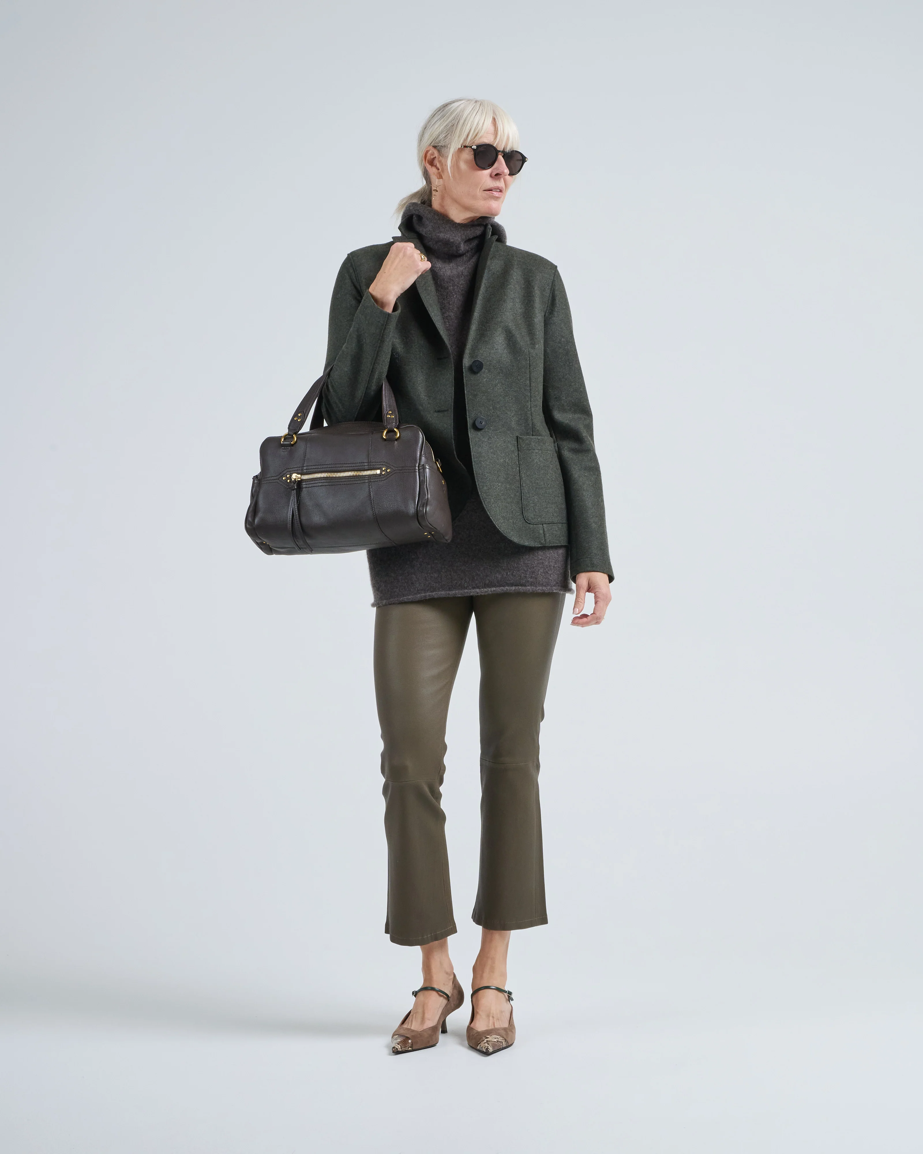 fitted blazer flannel cashmere - Image 2