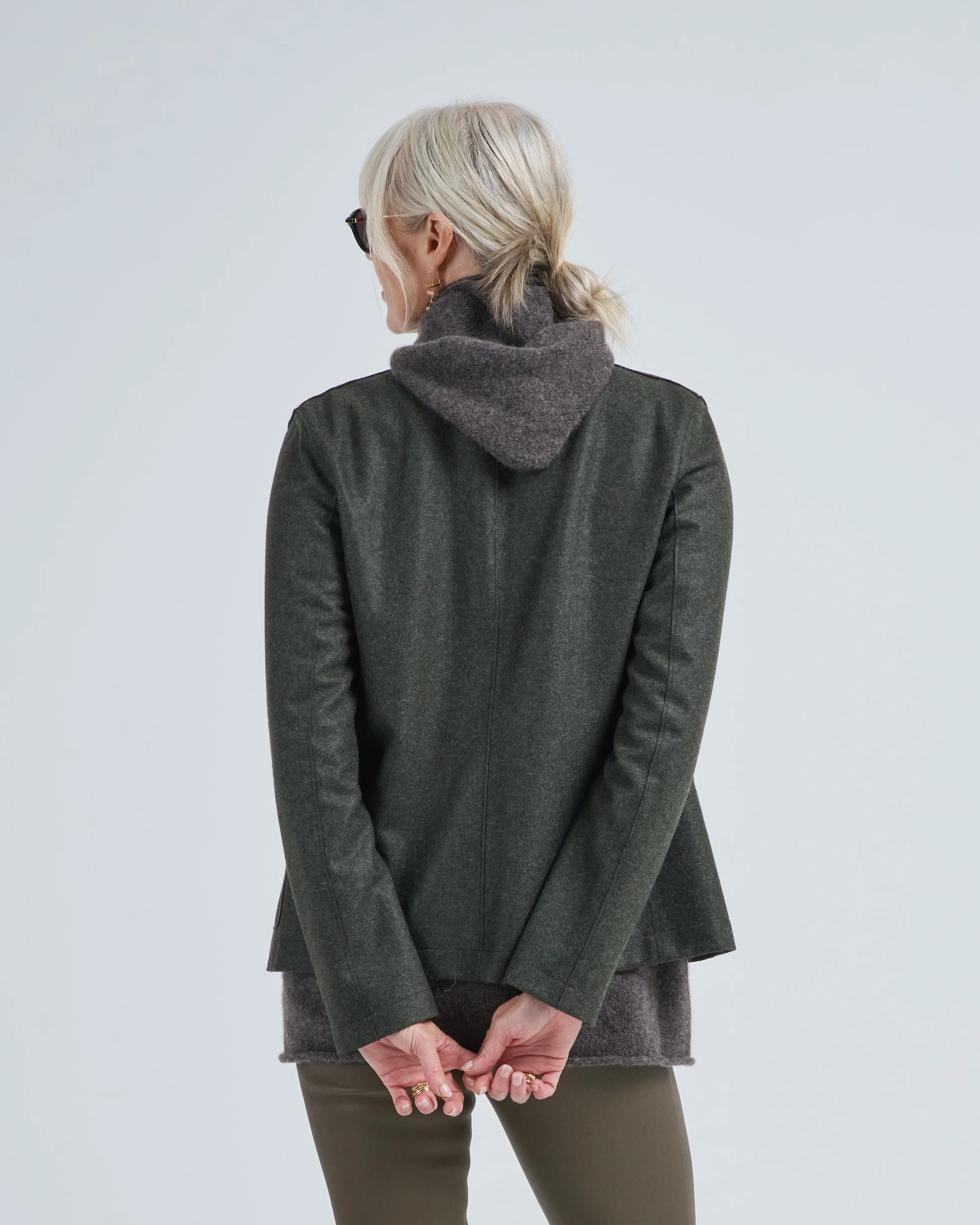 fitted blazer flannel cashmere - Image 4