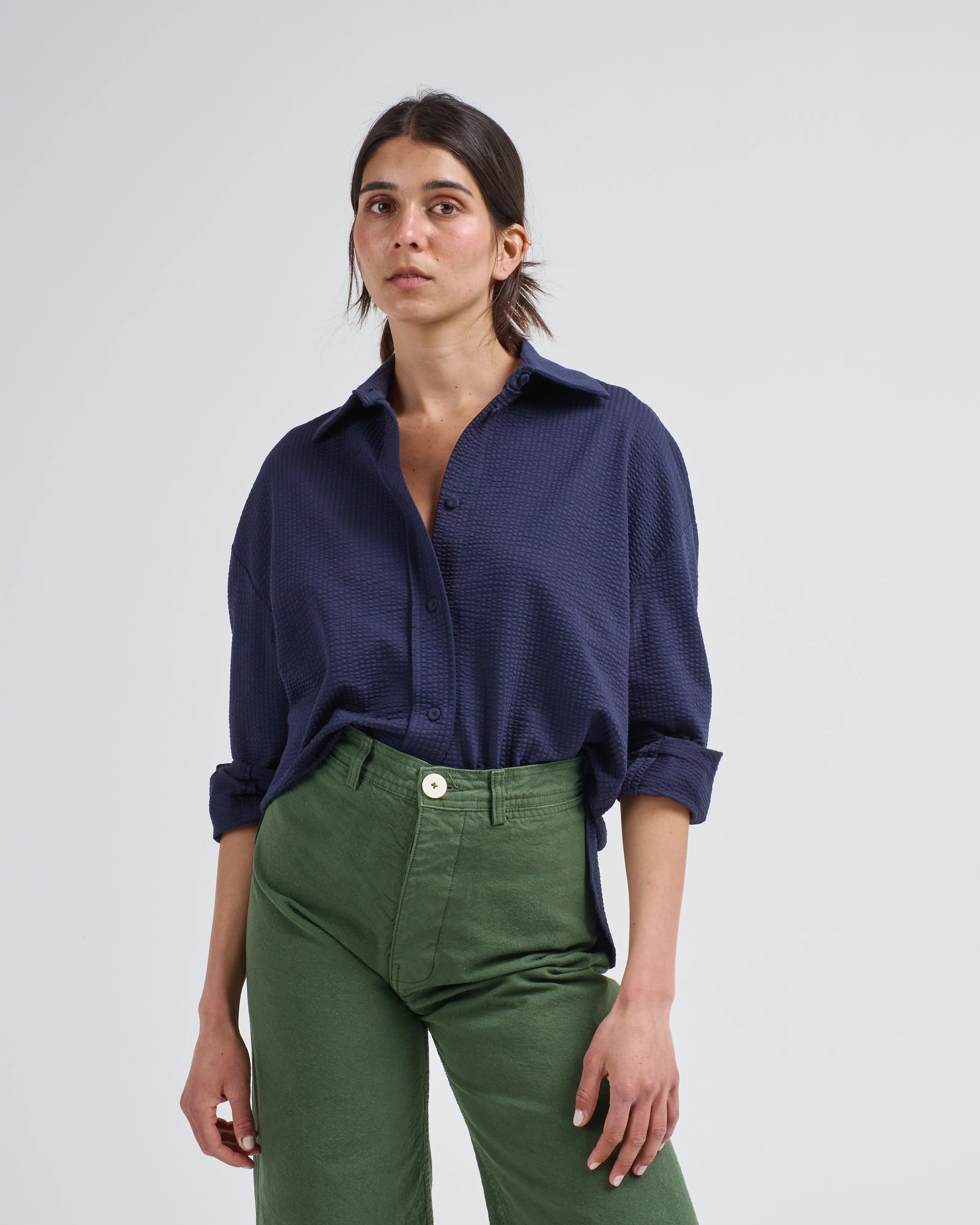 oversized seersucker shirt - Image 3