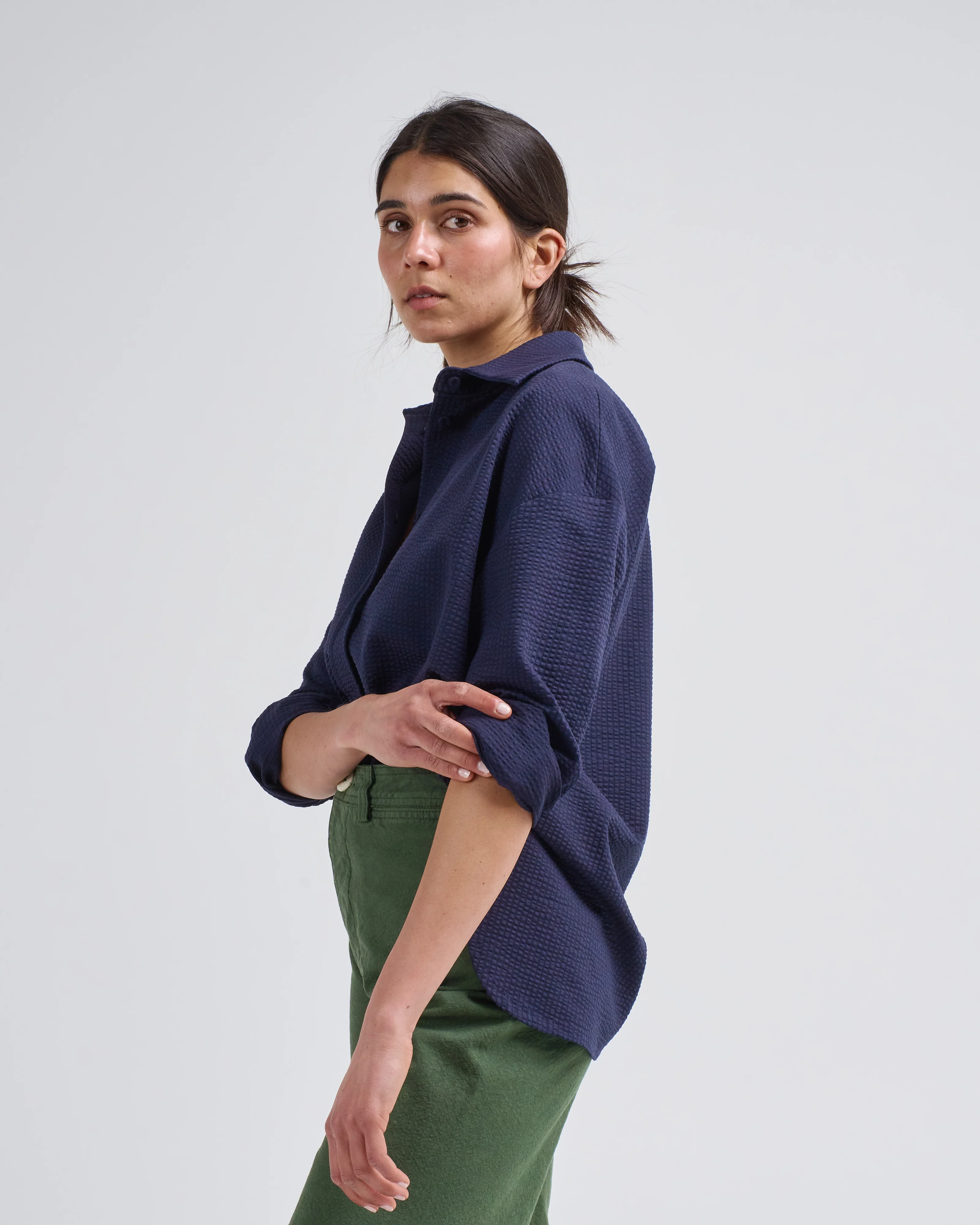 oversized seersucker shirt - Image 4
