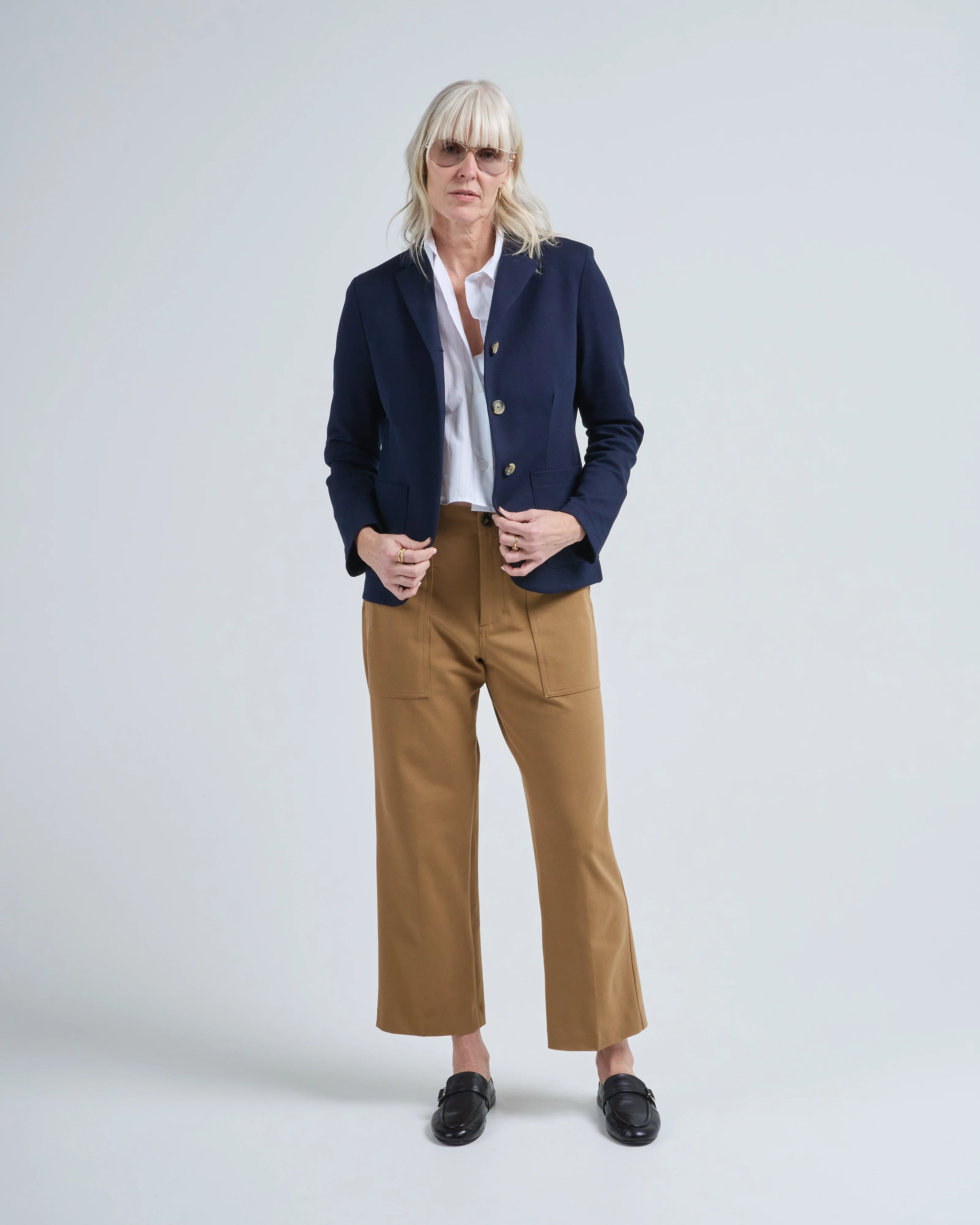 s.b. fitted blazer diagonal crafted with loro piana fabric - Image 2