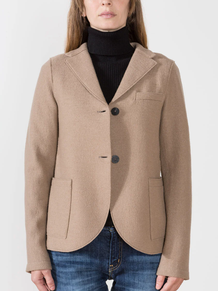 short boyfriend jacket - camel - Image 2